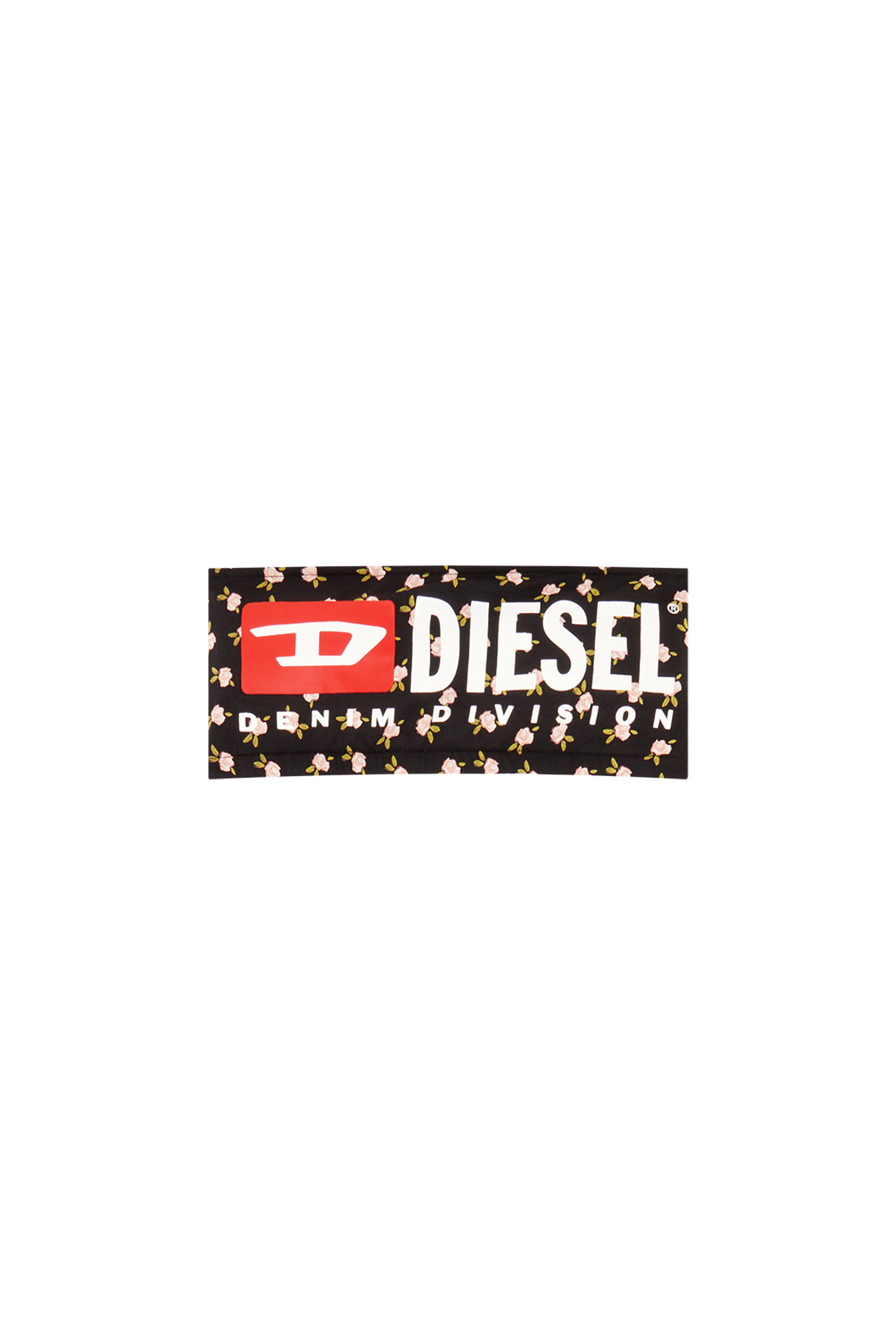 Diesel - MELANIE-C-D-CORE, Sujetador bandeau de algod&oacute;n con estampado floral all-over Mujer in Negro - 2