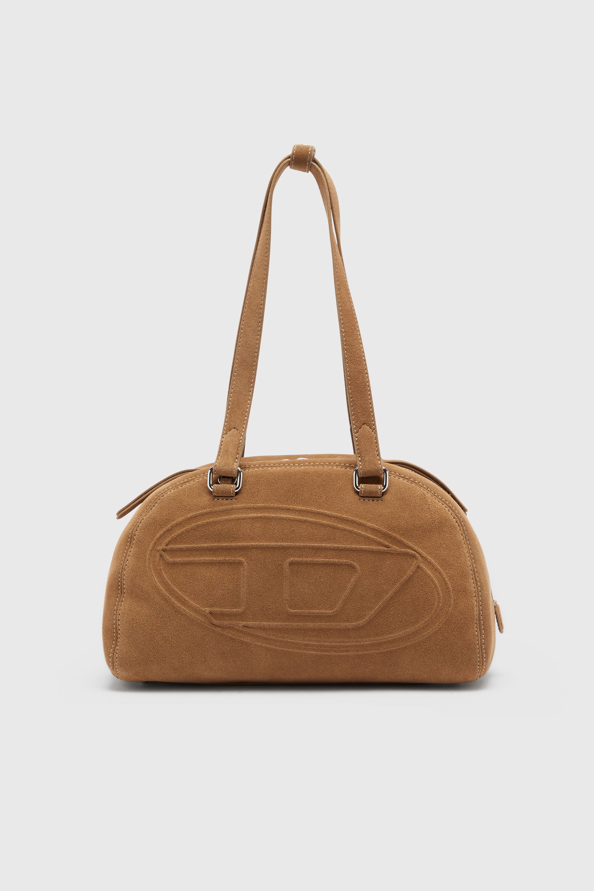 Diesel - 1DR DOME SHOULDER, 1DR Dome-Bolso de hombro en ante con Logo Oval D Unisex in Beige - 2