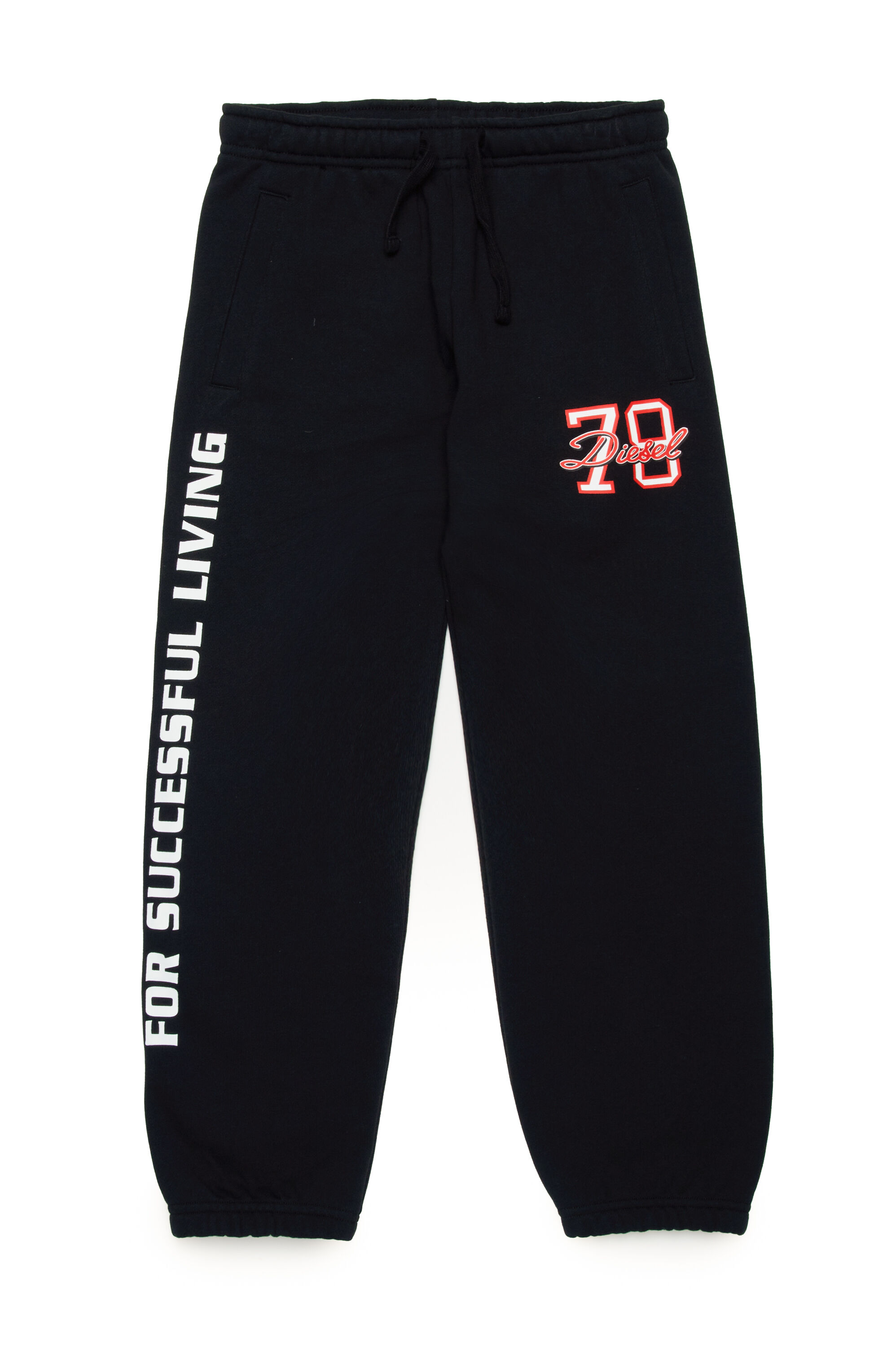 Diesel - PFUDO, Pantalones deportivos con estampados de logotipos Hombre in Negro - 1