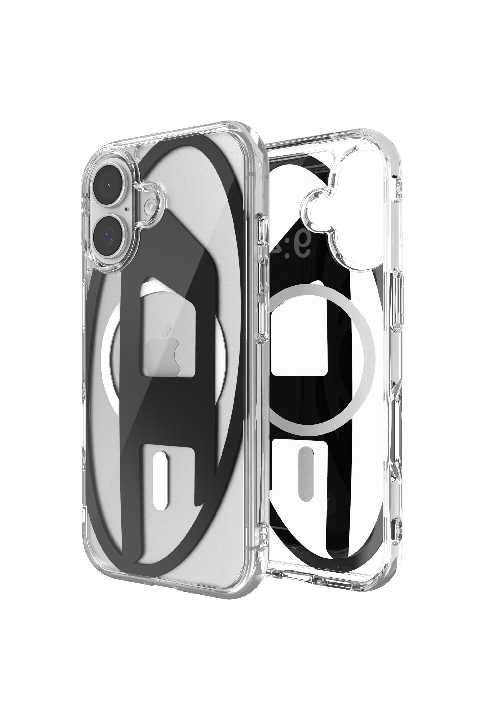 Diesel - 60415 AOP CASE, Funda metálica Oval D con Magsafe para iPhone 17 Unisex in Negro - 1