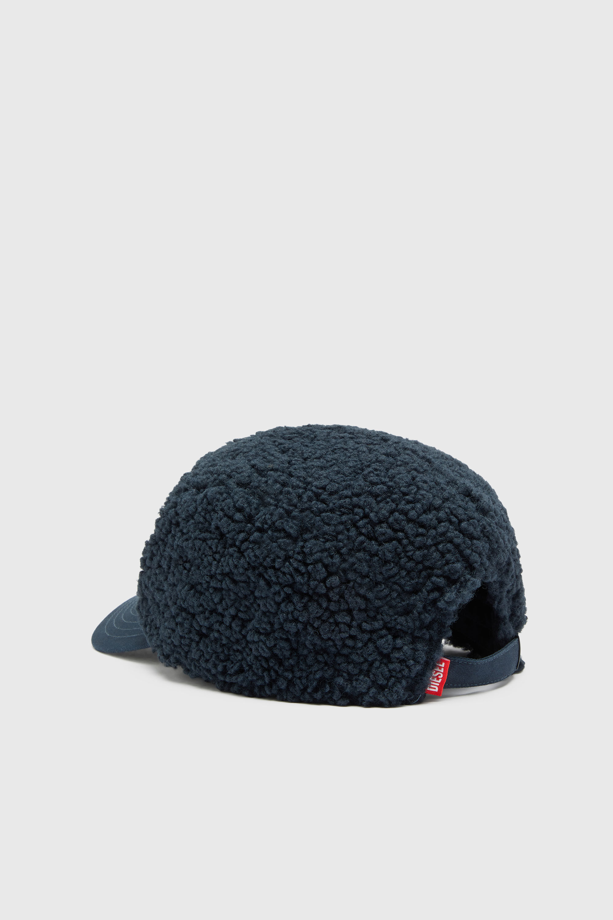 Diesel - C-TED, Gorra tipo b&eacute;isbol sherpa con bordado Oval D Hombre in Azul marino - 2