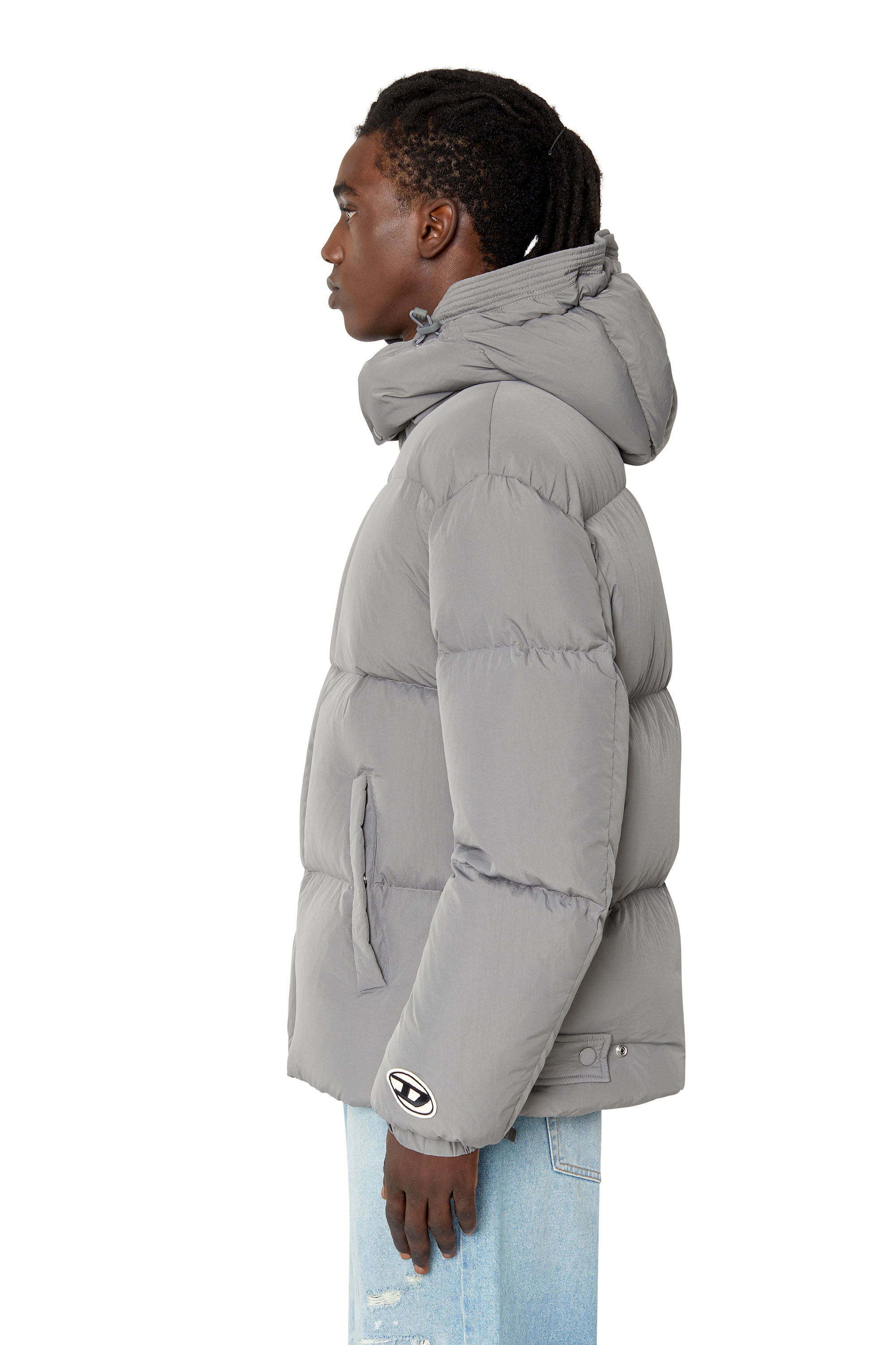 Diesel - W-ROLF-NW, Chaqueta de plumas real down de Polygiene ViralOff® Hombre in Gris - 5