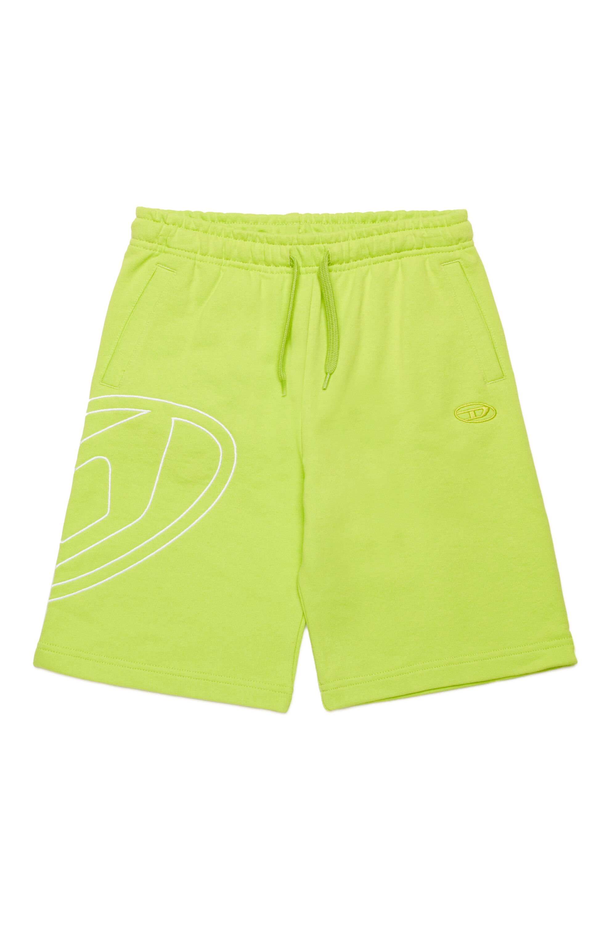 Diesel - PBETTYMEGOVALD, Pantalones deportivos cortos con bordado Oval D Hombre in Verde - 1