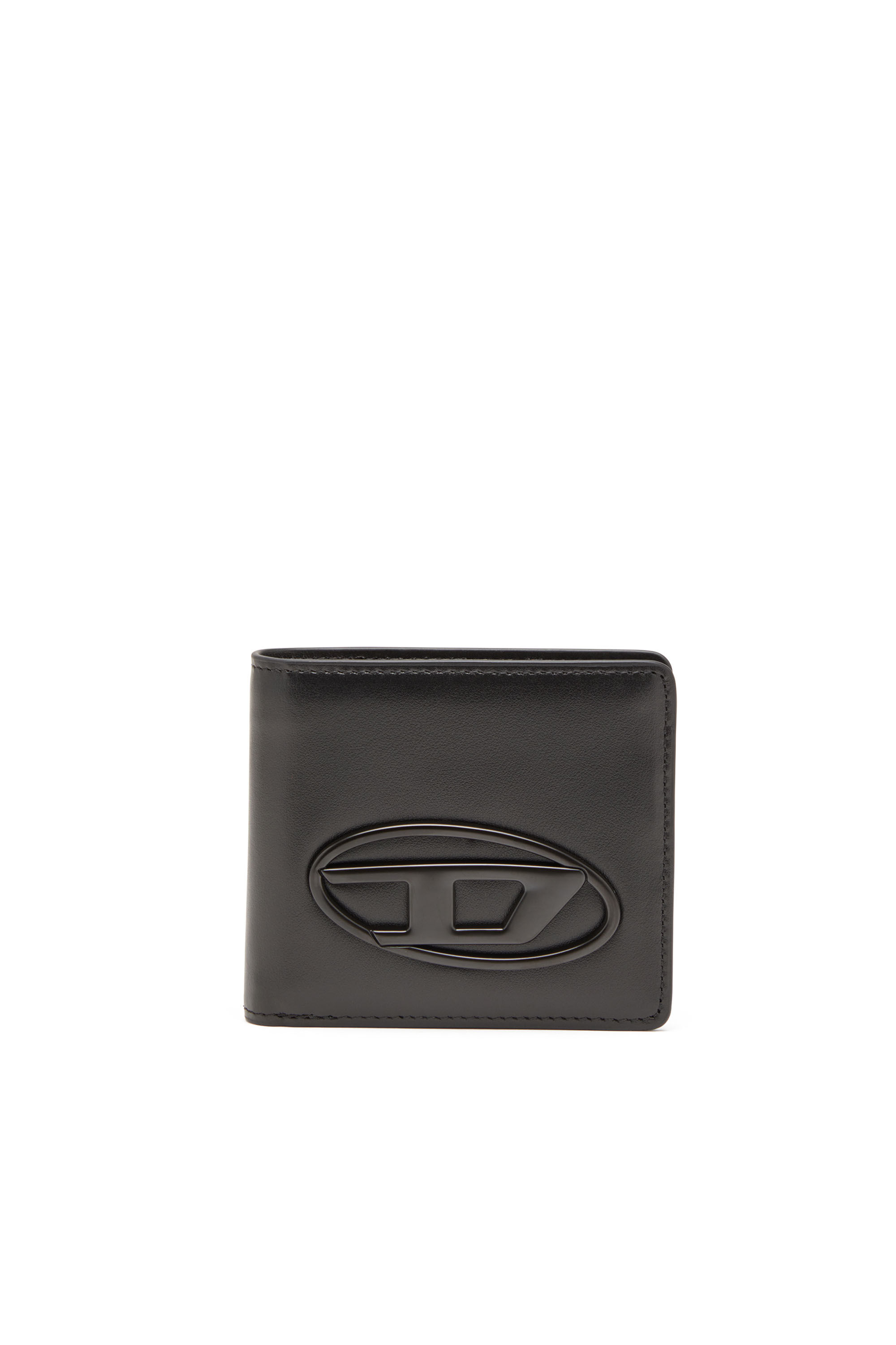 Diesel - HOLI-D BI FOLD COIN S 3D, Unisex Cartera de neopreno reforzado que se pliega por la mitad in Negro - Image 1