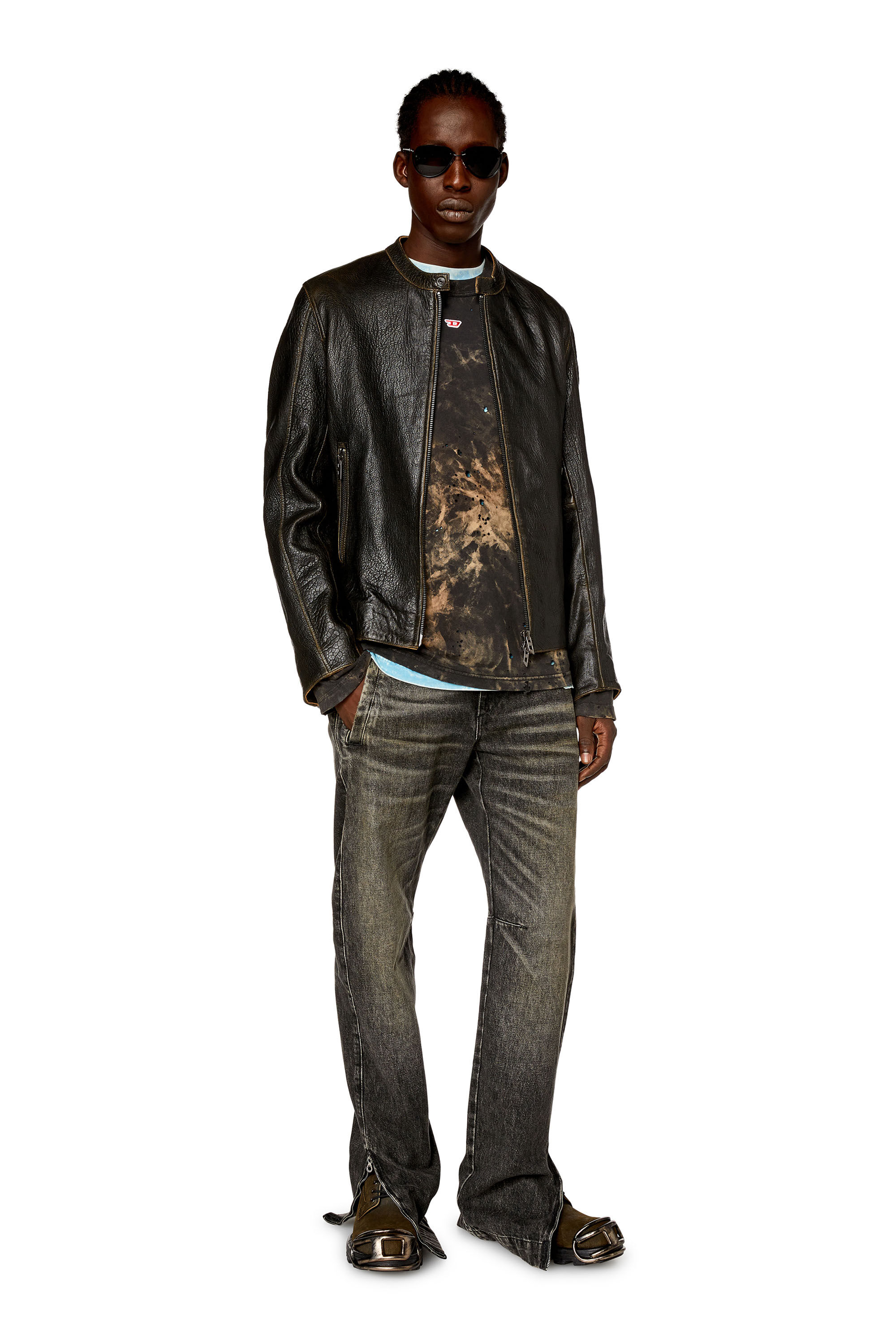 Diesel - Straight Jeans D-Gene 0GHAA, Negro/Gris oscuro - Image 1