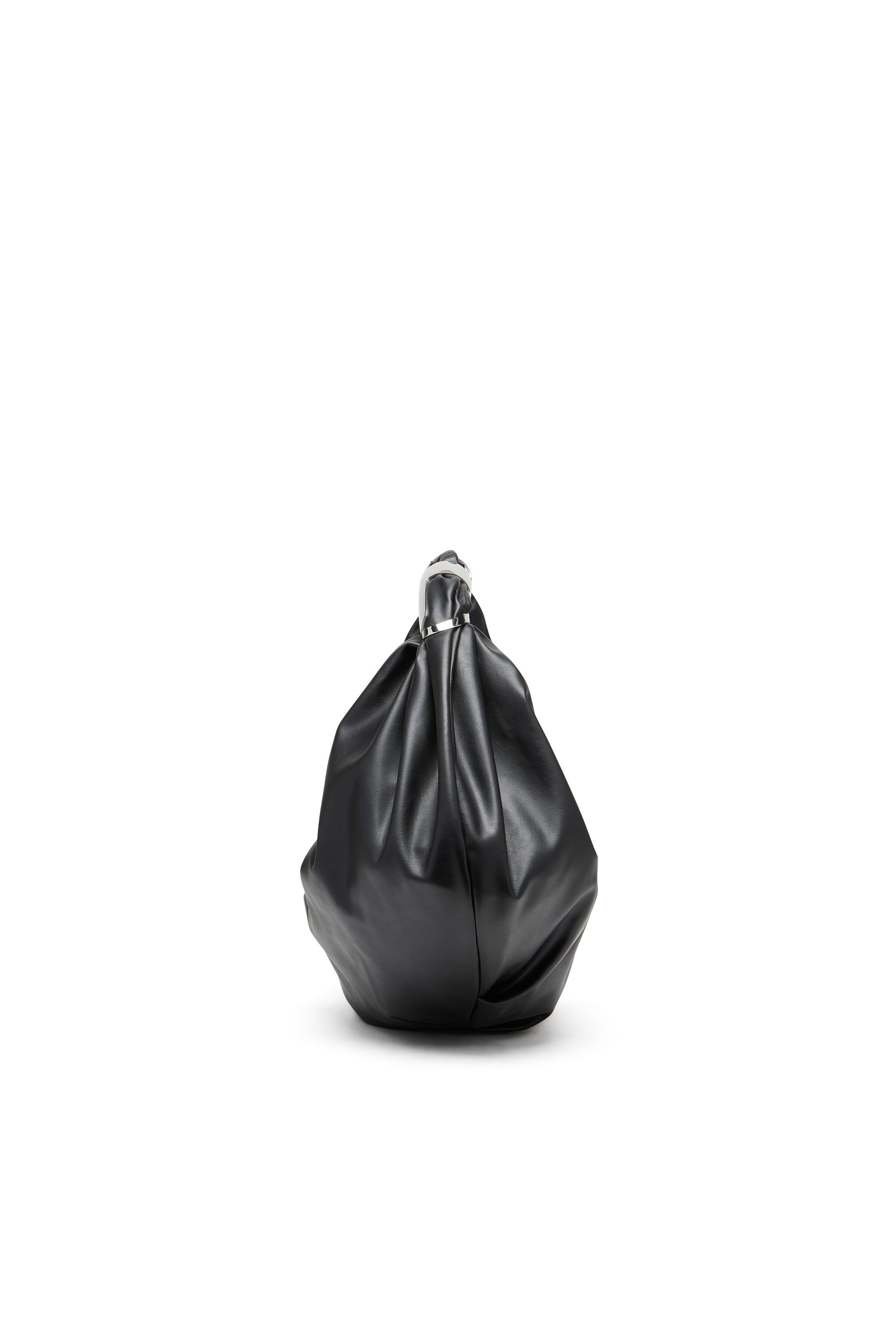 Diesel - GRAB-D HOBO M, Mujer Grab-D M-Bolso hobo de poliuretano elástico in Negro - Image 4