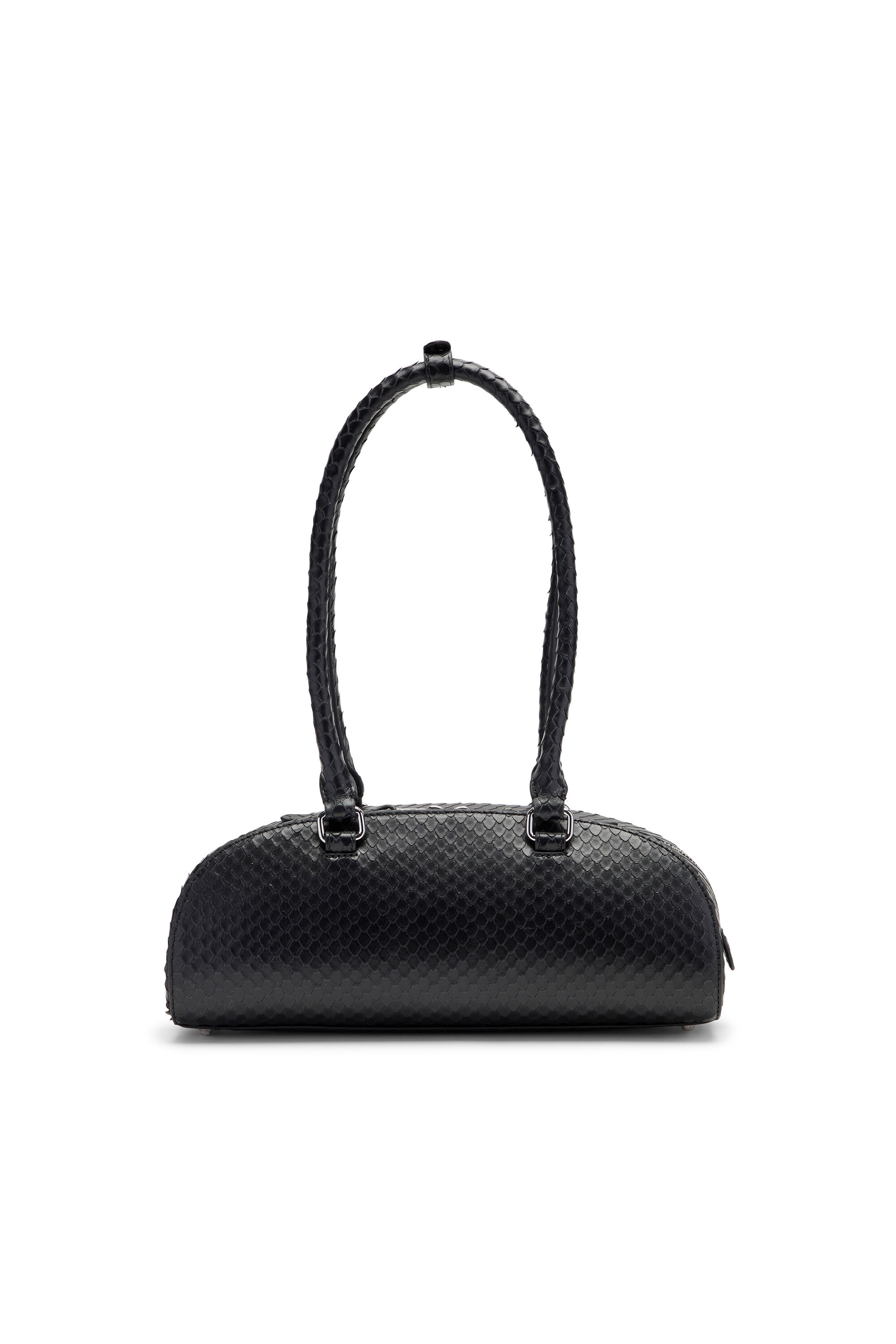 Diesel - 1DR DOME SHOULDER EW, 1DR Dome-Bolso bowling alargado en piel texturizada Mujer in Negro - 2