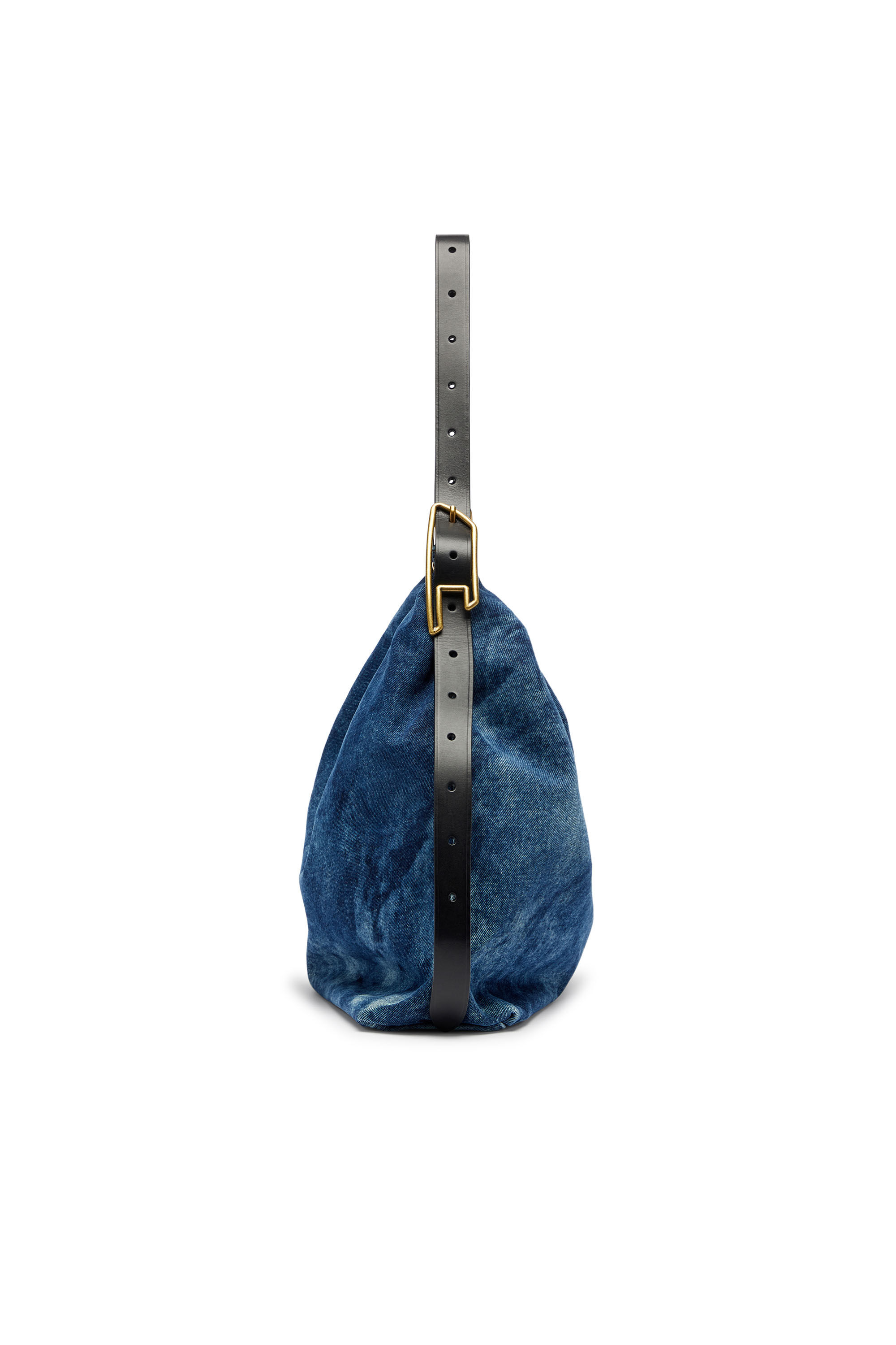 Diesel - D-LINE HOBO, D-Line-Bolso hobo en denim Mujer in Azul marino - 5