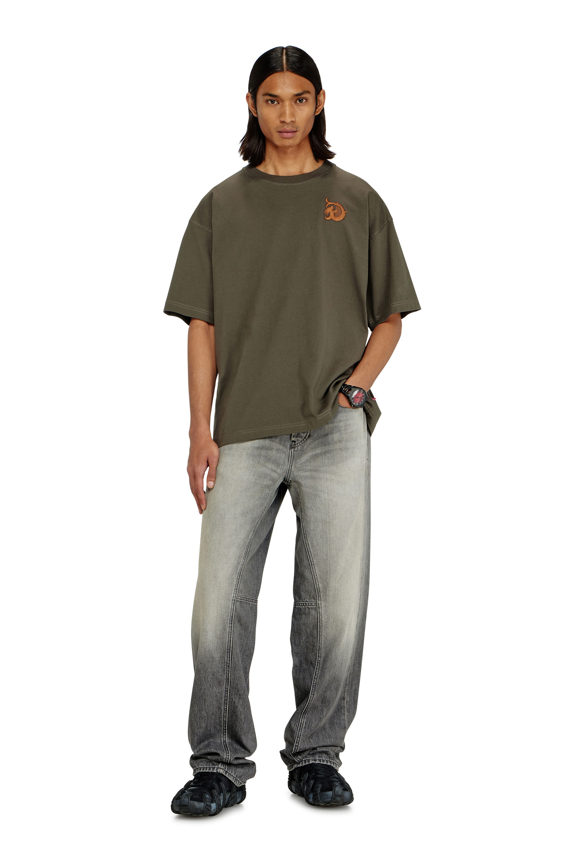 Diesel - T-BOXT-AA11, Camiseta de jersey con estampado flocado Hombre in ToBeDefined - 1