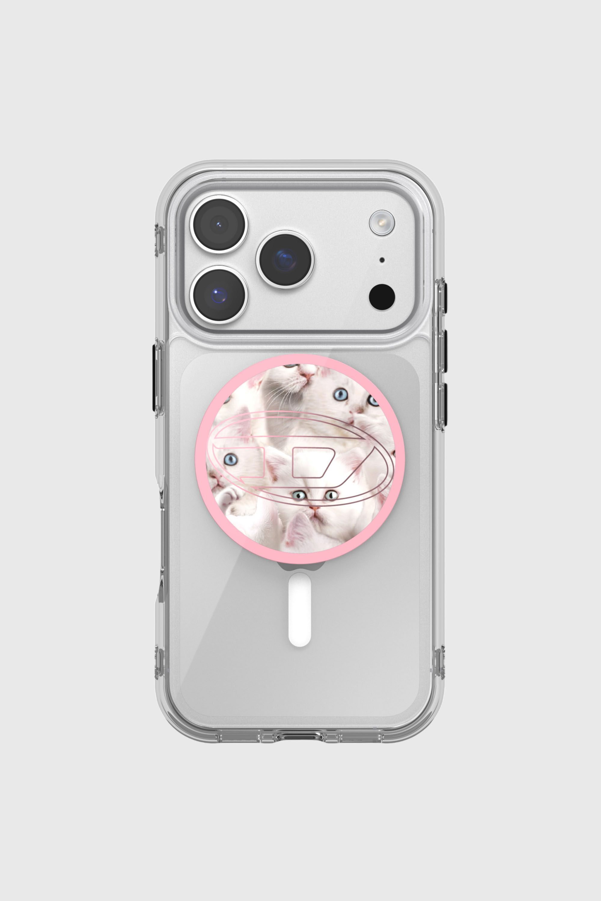 Diesel - 60452  GRIP CASE, Unisex's Oval D cats magsafe gripstand in Pink - 2