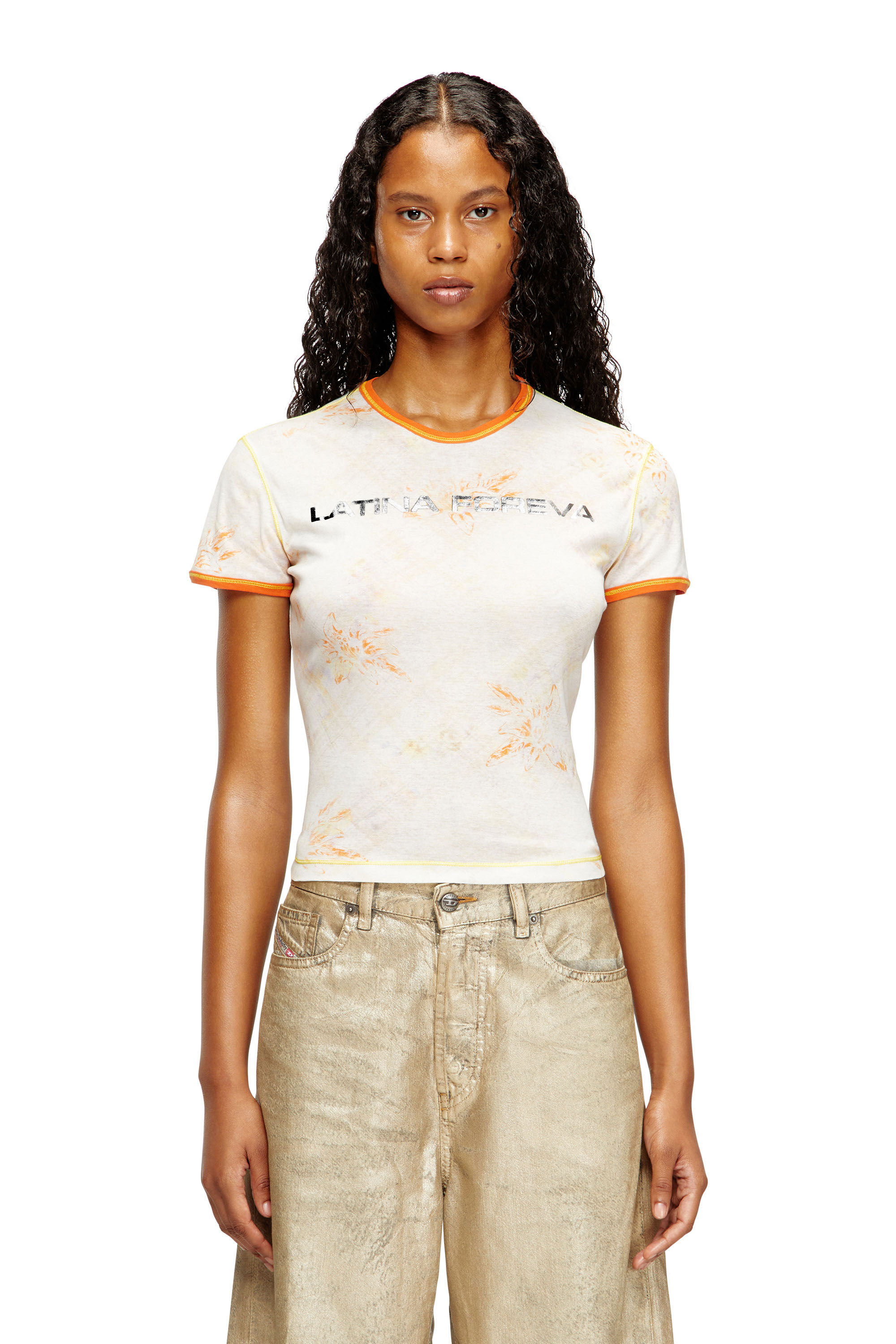 Diesel - T-UNCUTIE-KG, Camiseta con estampado Latina Foreva Mujer in Blanco - 3