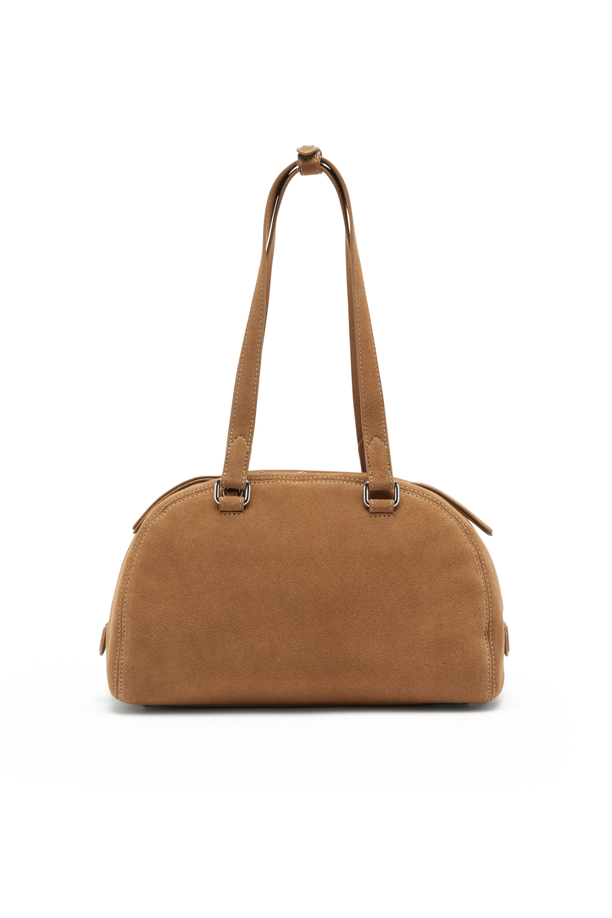 Diesel - 1DR DOME SHOULDER, 1DR Dome-Bolso de hombro en ante con Logo Oval D Unisex in Beige - 3