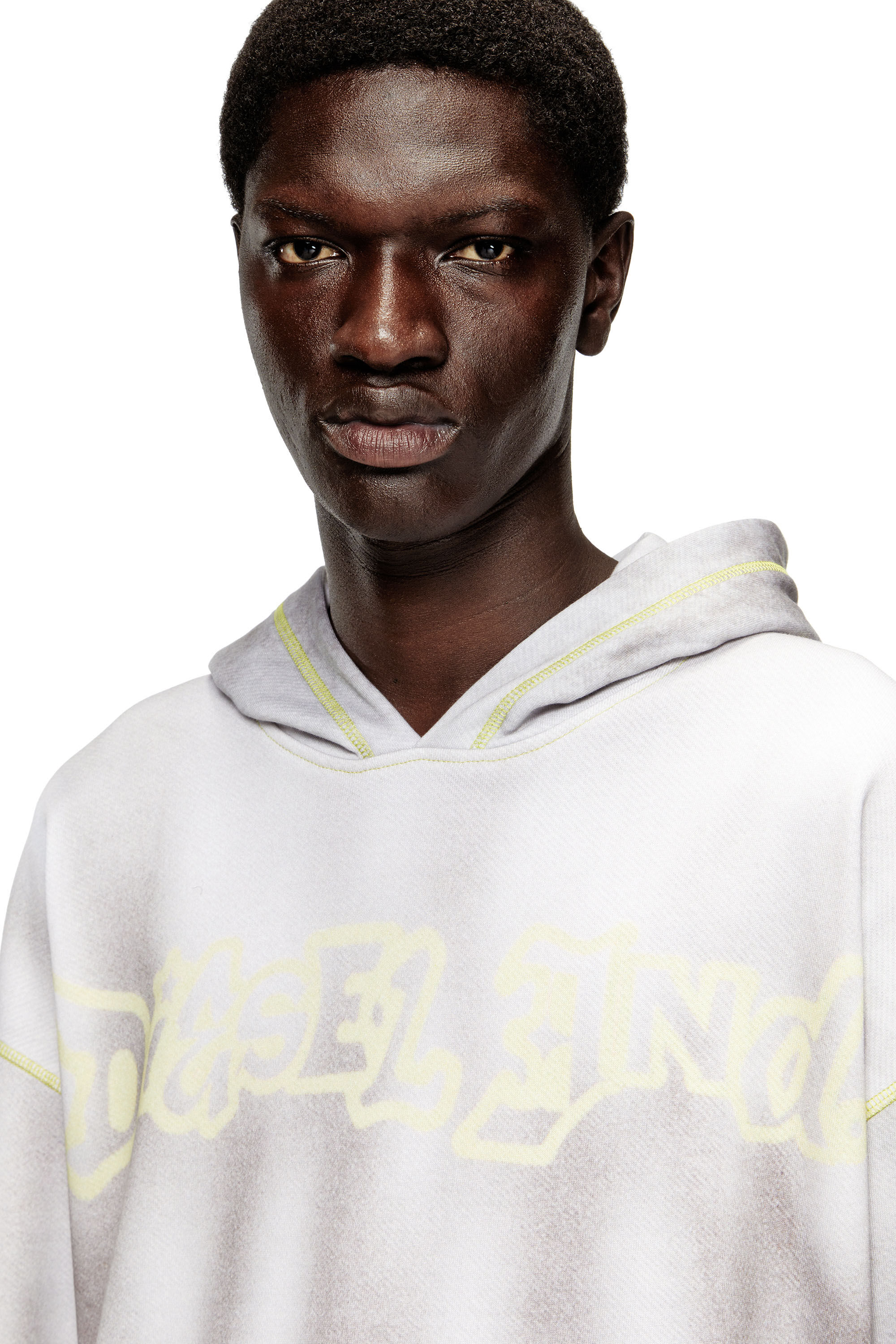 Diesel - S-BOXT-HOOD-SHOW, Sudadera con capucha y estampado de grafiti Hombre in Gris - 5