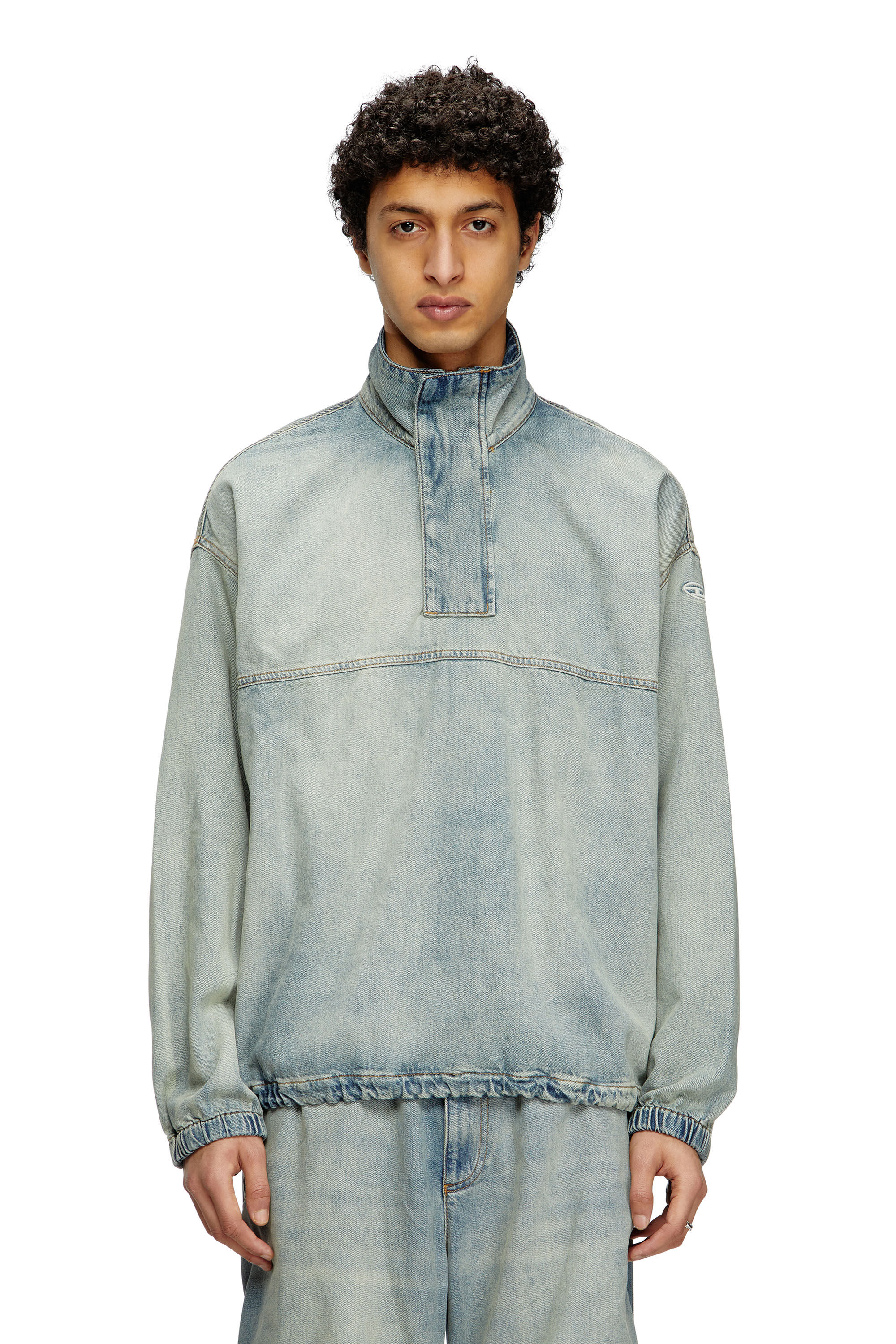 Diesel - D-FLOW-S1, Jersey vaquero en denim bicolor claro Unisex in Azul marino - 3