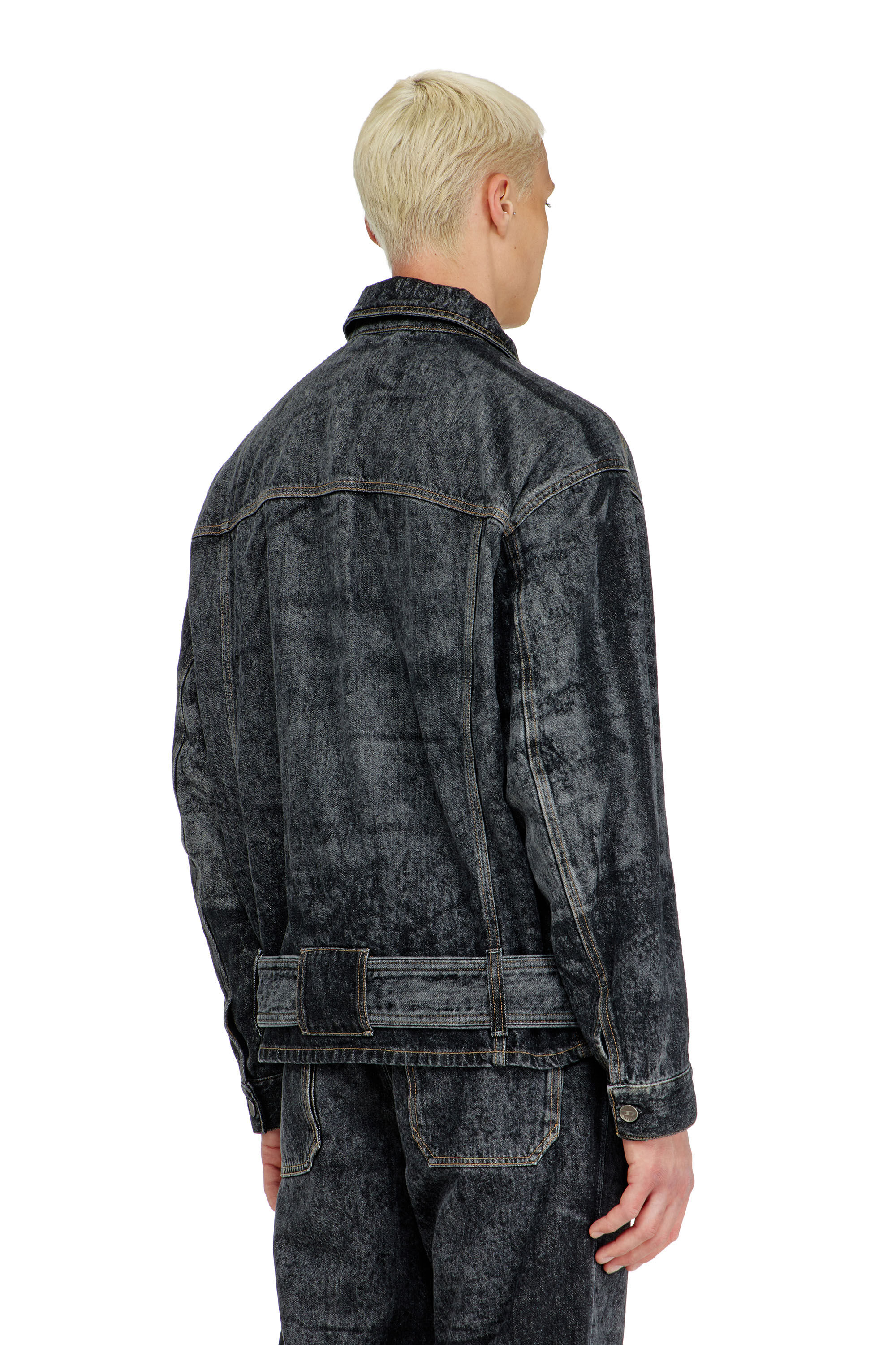 Diesel - D-VALERO-S, Chaqueta vaquera inspirada en el biker Hombre in Negro - 4