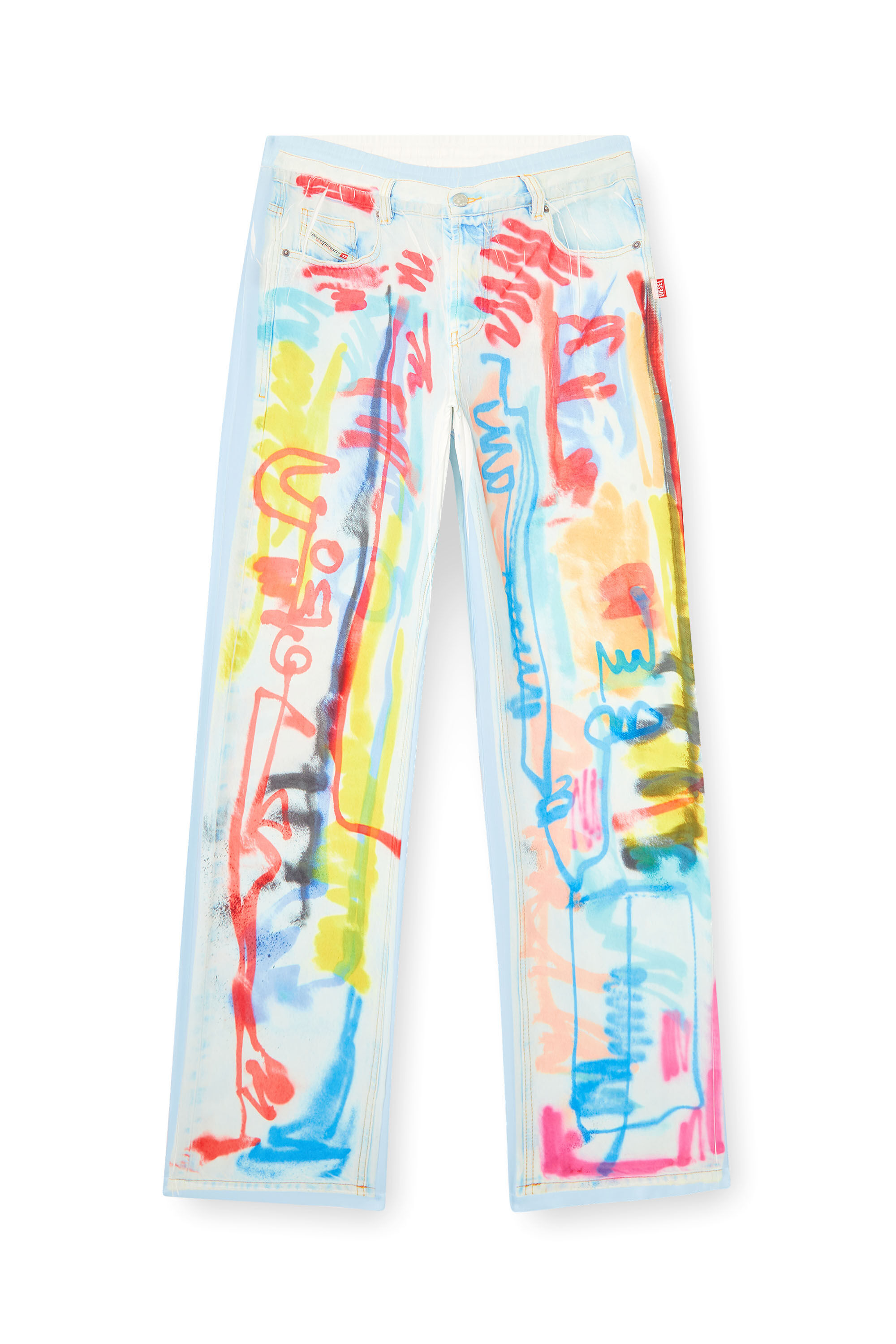 Diesel - P-AFTER-GRAFFITI-AFR, Pantalón holgado con estampado graffiti Unisex in Multicolor - 2