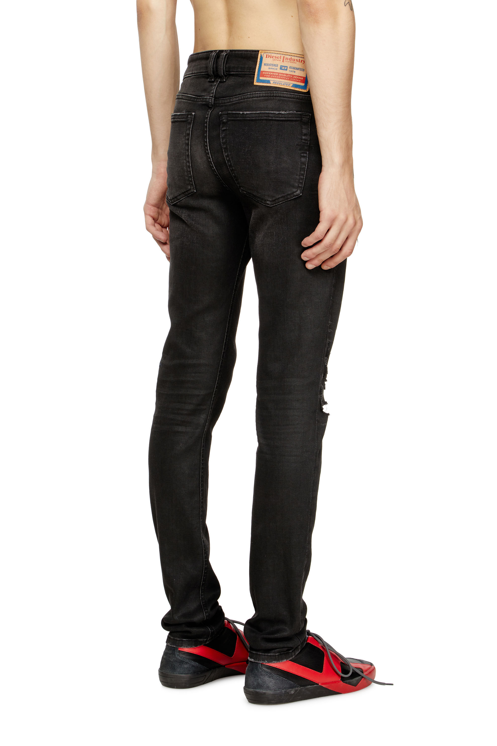 Diesel - Skinny Jeans 1979 Sleenker 068SG Hombre, Negro/Gris oscuro - 4