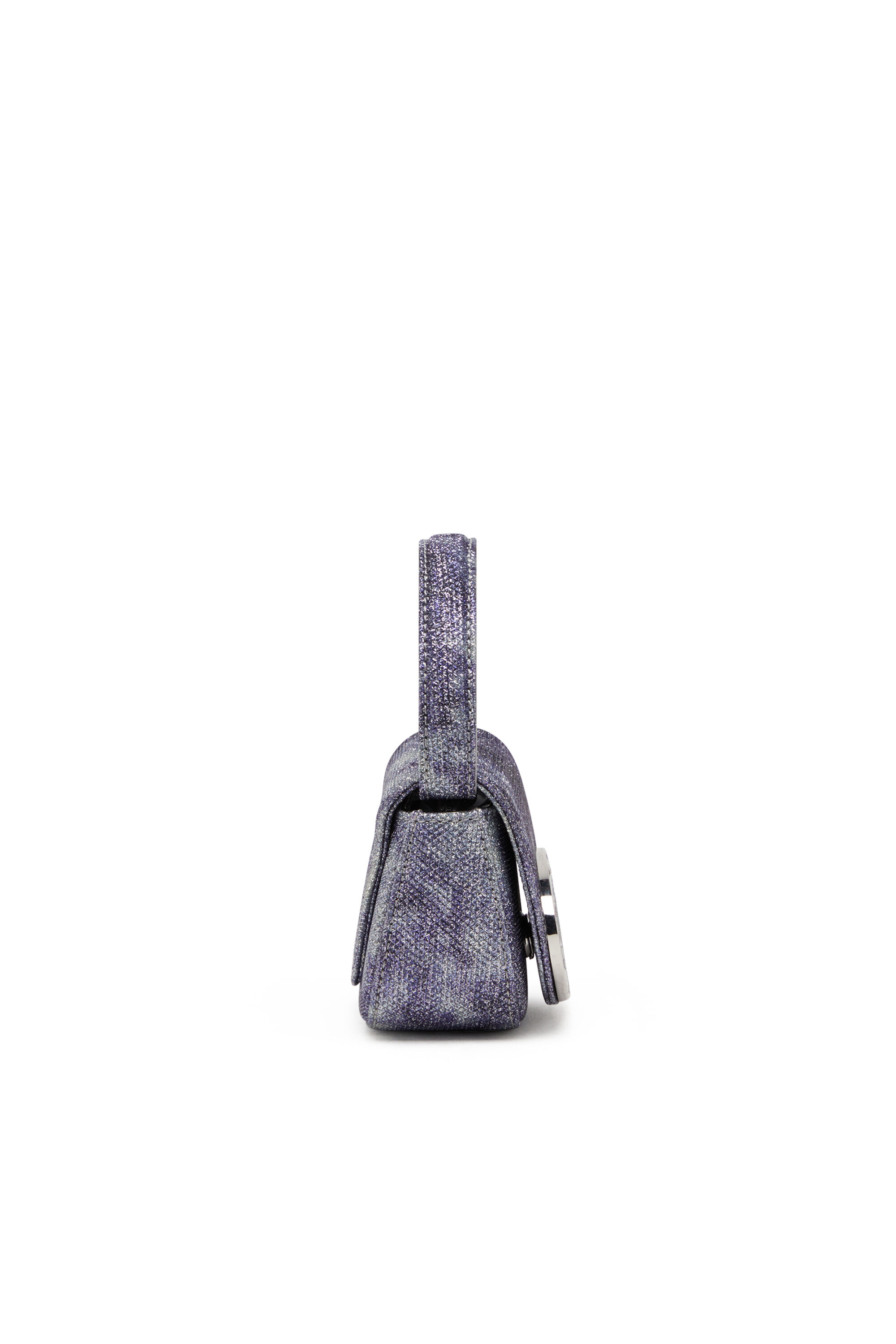 Diesel - 1DR XS, Woman's 1DR Xs-Iconic mini bag in shimmer fabric in Blue - 4