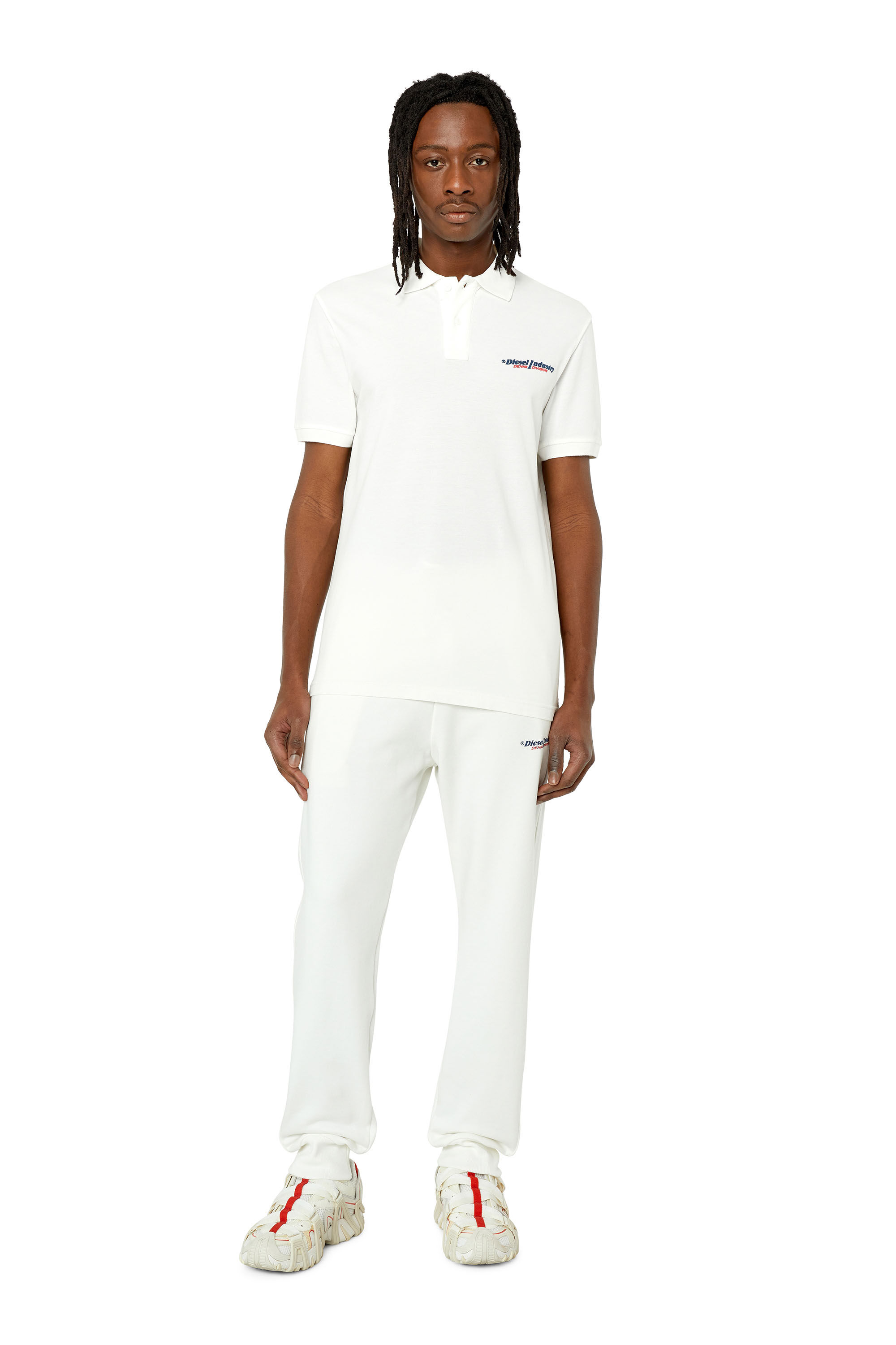 Diesel - T-SMITH-IND, Polo con estampado Diesel Industry Hombre in Blanco - 1
