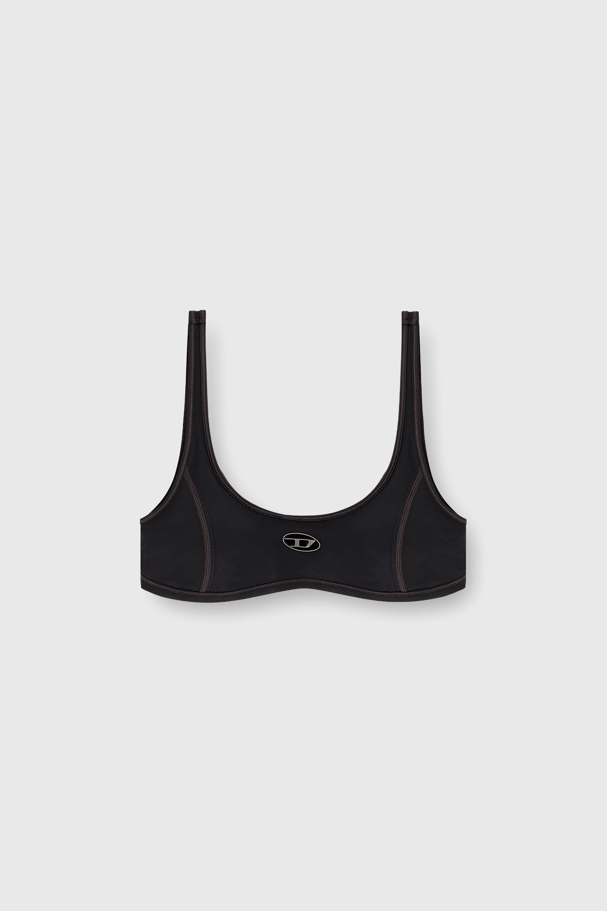 Diesel - CHELSEA-UTLT, Sujetador deportivo con logotipo recortado Mujer in Negro - 2