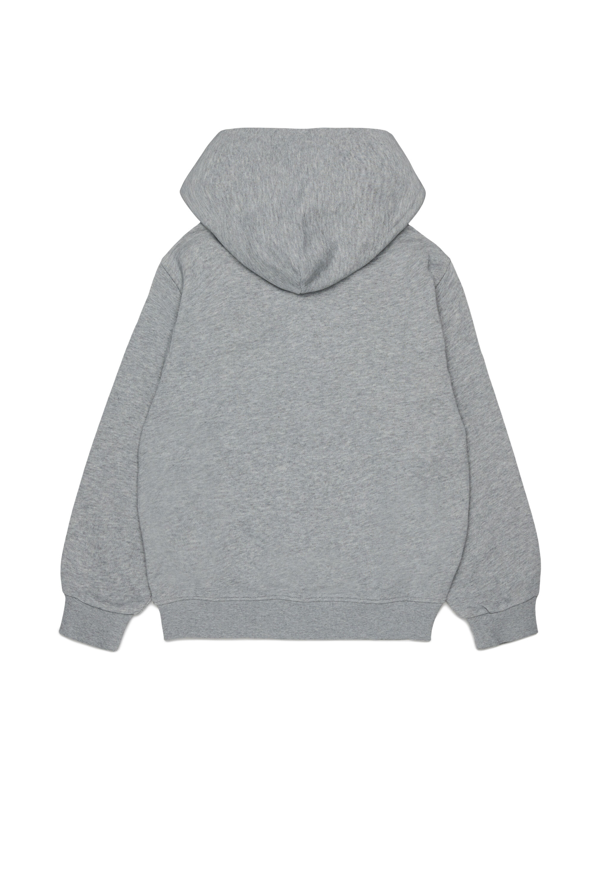 Diesel - SJEANSHOOD OVER, Sudadera con cremallera y letras de logo deshilachadas Hombre in Gris - 2