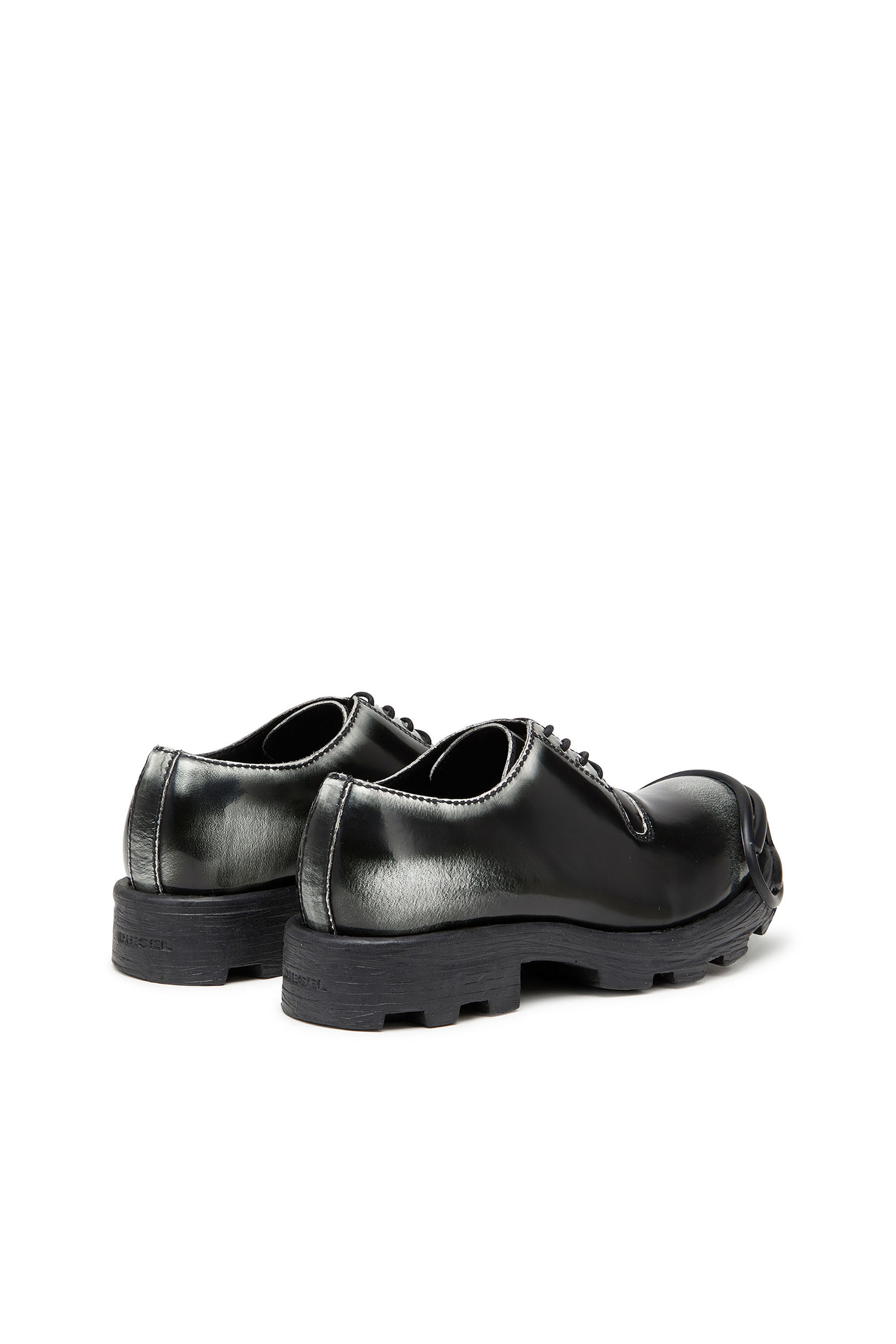 Diesel - D-HAMMER SO D, D-Hammer-Zapatos derby de cuero brillante en dos tonos Hombre in Multicolor - 3
