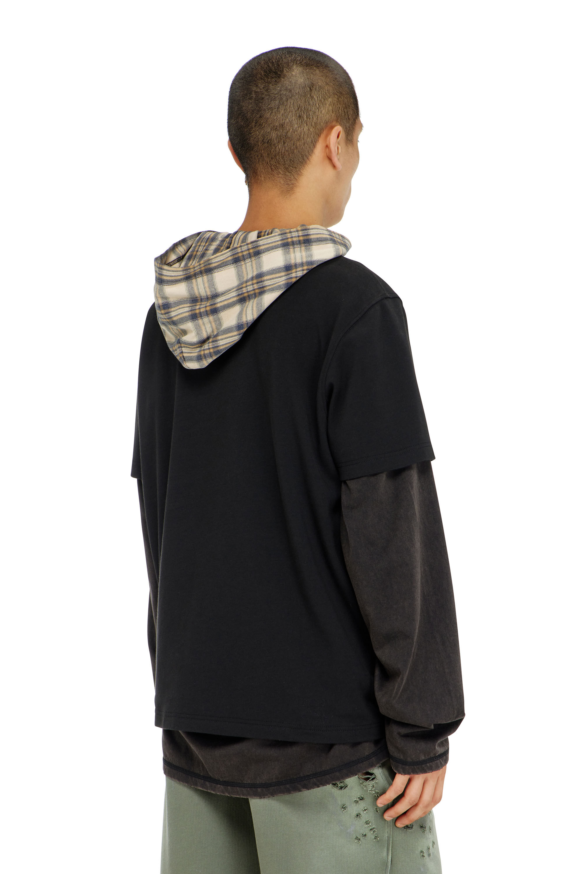 Diesel - T-ADJUST-AA2, Camiseta de interlock de algod&oacute;n con logo bordado Hombre in ToBeDefined - 4