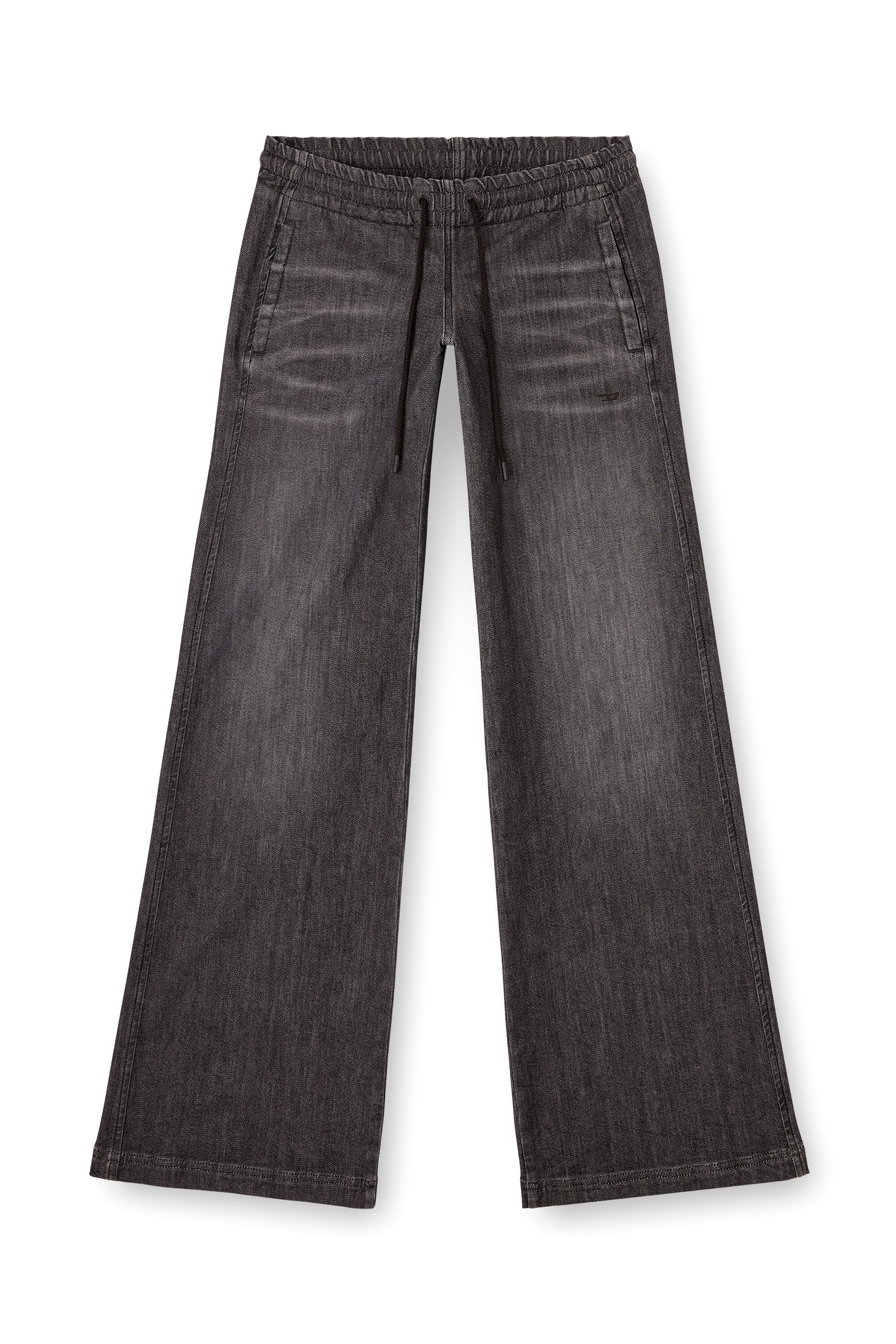 Diesel - Relaxed 2078 D-Ainty Joggjeans® 09M66 Mujer, Negro/Gris oscuro - 2