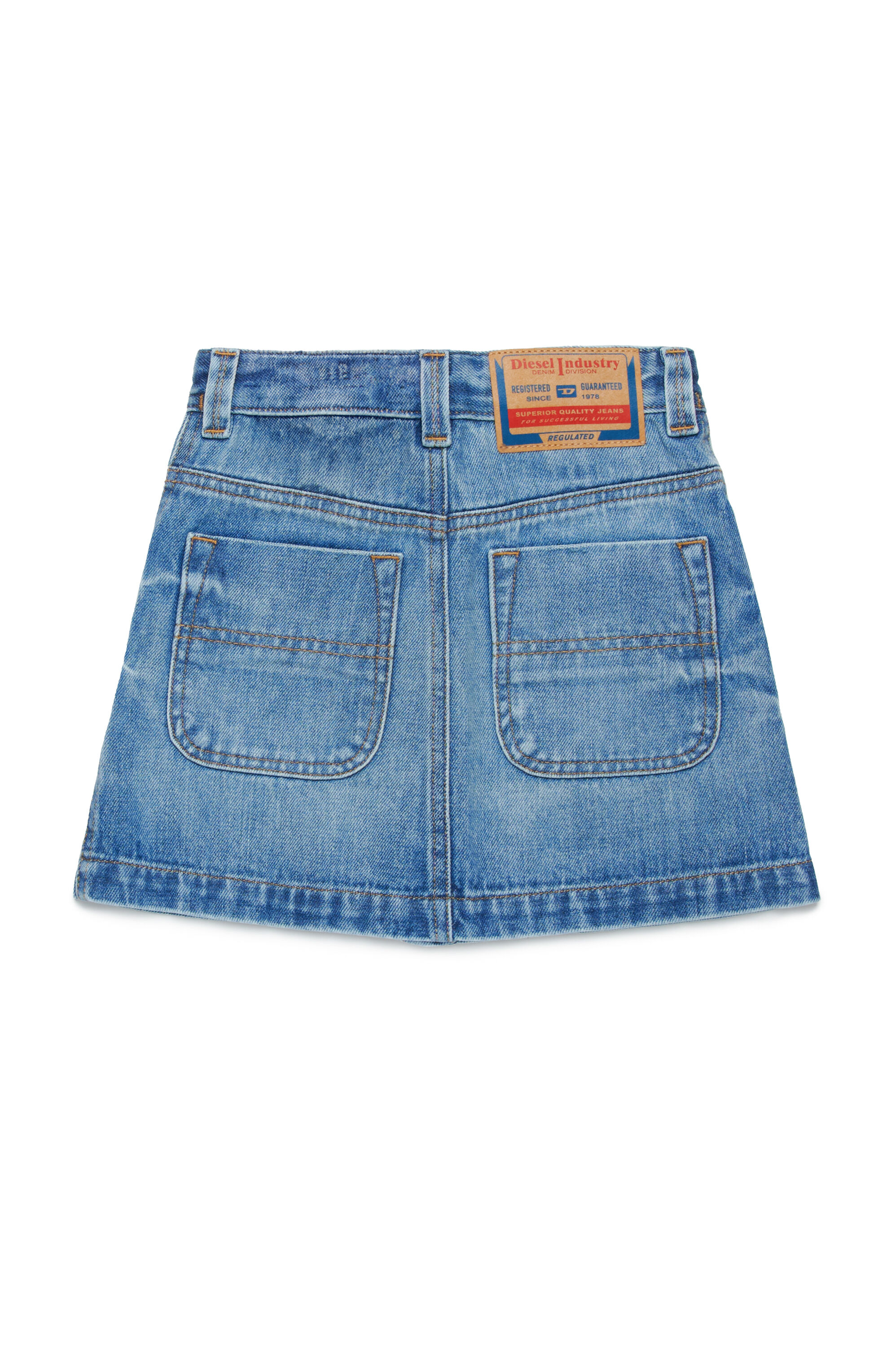 Diesel - GEALBUS, Minifalda denim con botones en el frente Mujer in Azul marino - 2