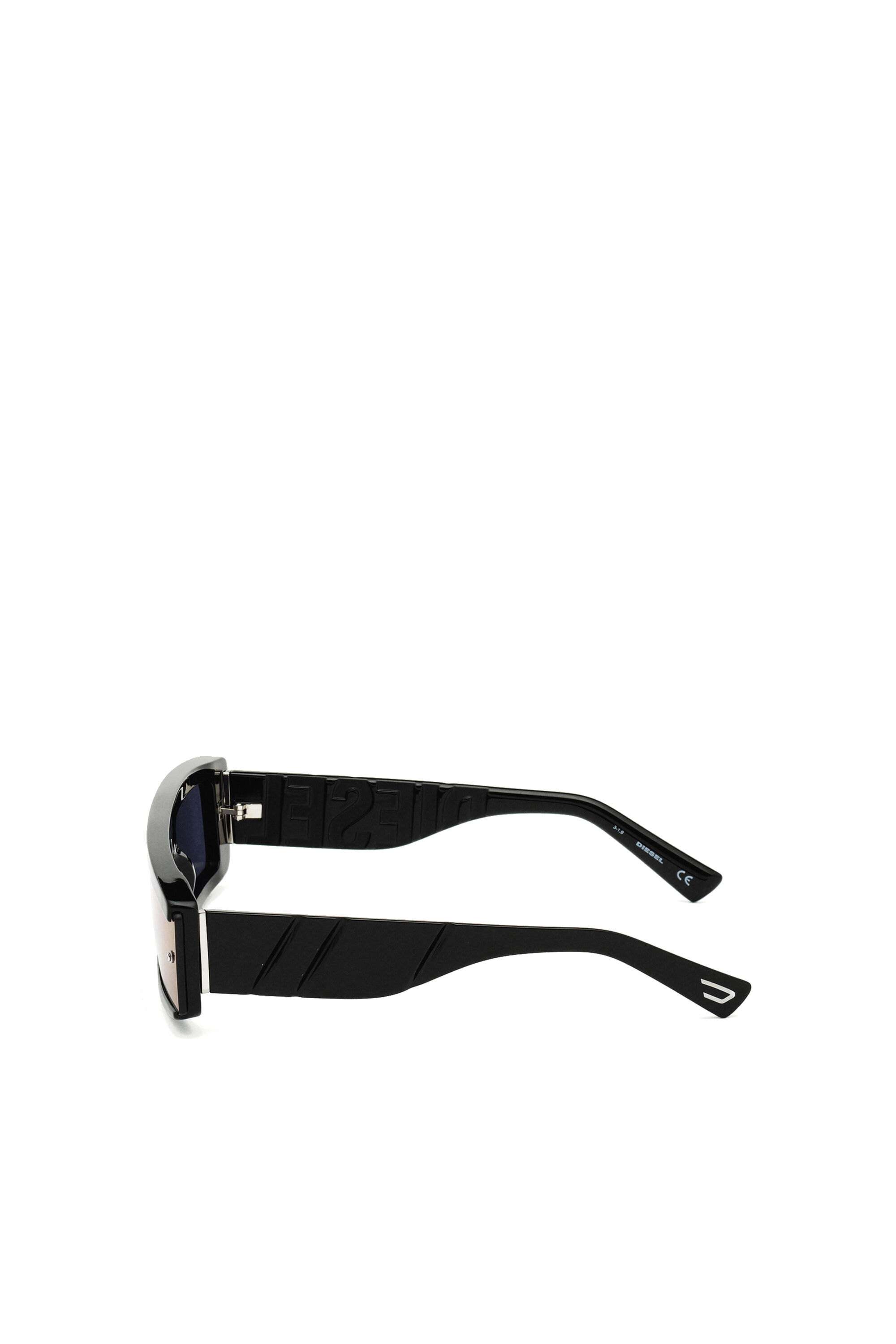 Diesel - DL0318, Máscara de acetato con lentes de espejo Hombre in Negro - 4