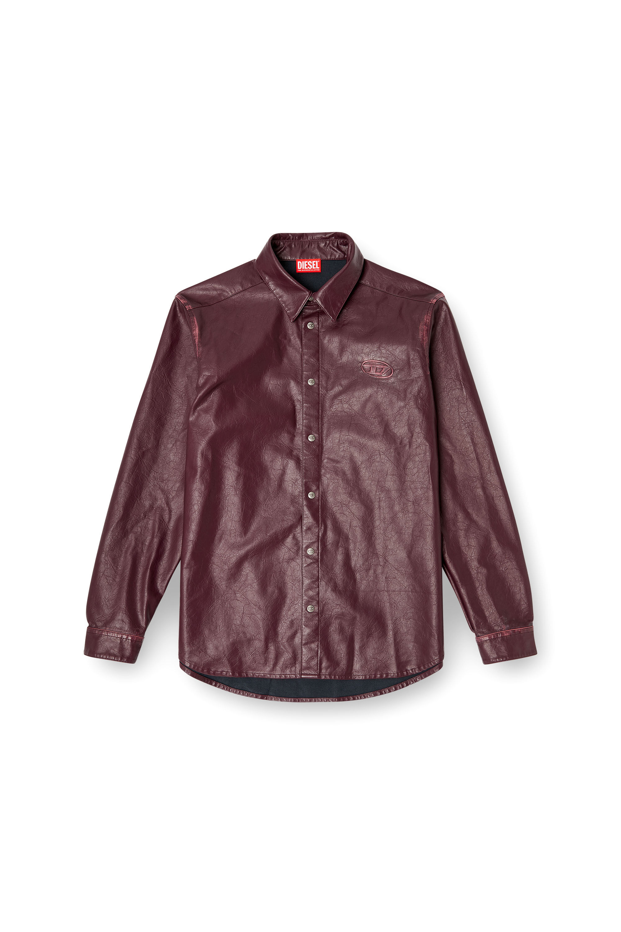 Diesel - FR-S-SIMPLY, Camisa con logotipo en burgundy Hombre in Rojo - 2