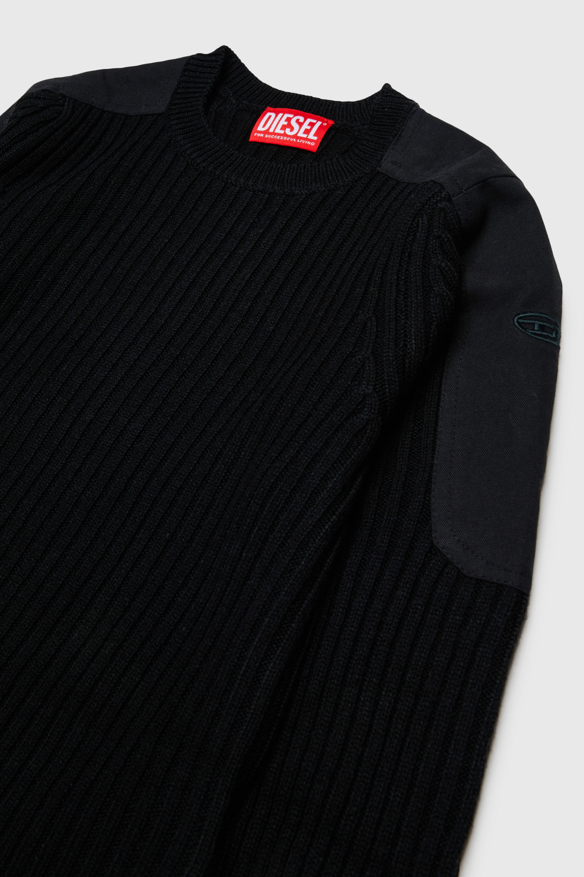 Diesel - KAMAR, Jersey deshilachado de mezcla de lana Hombre in Negro - 3