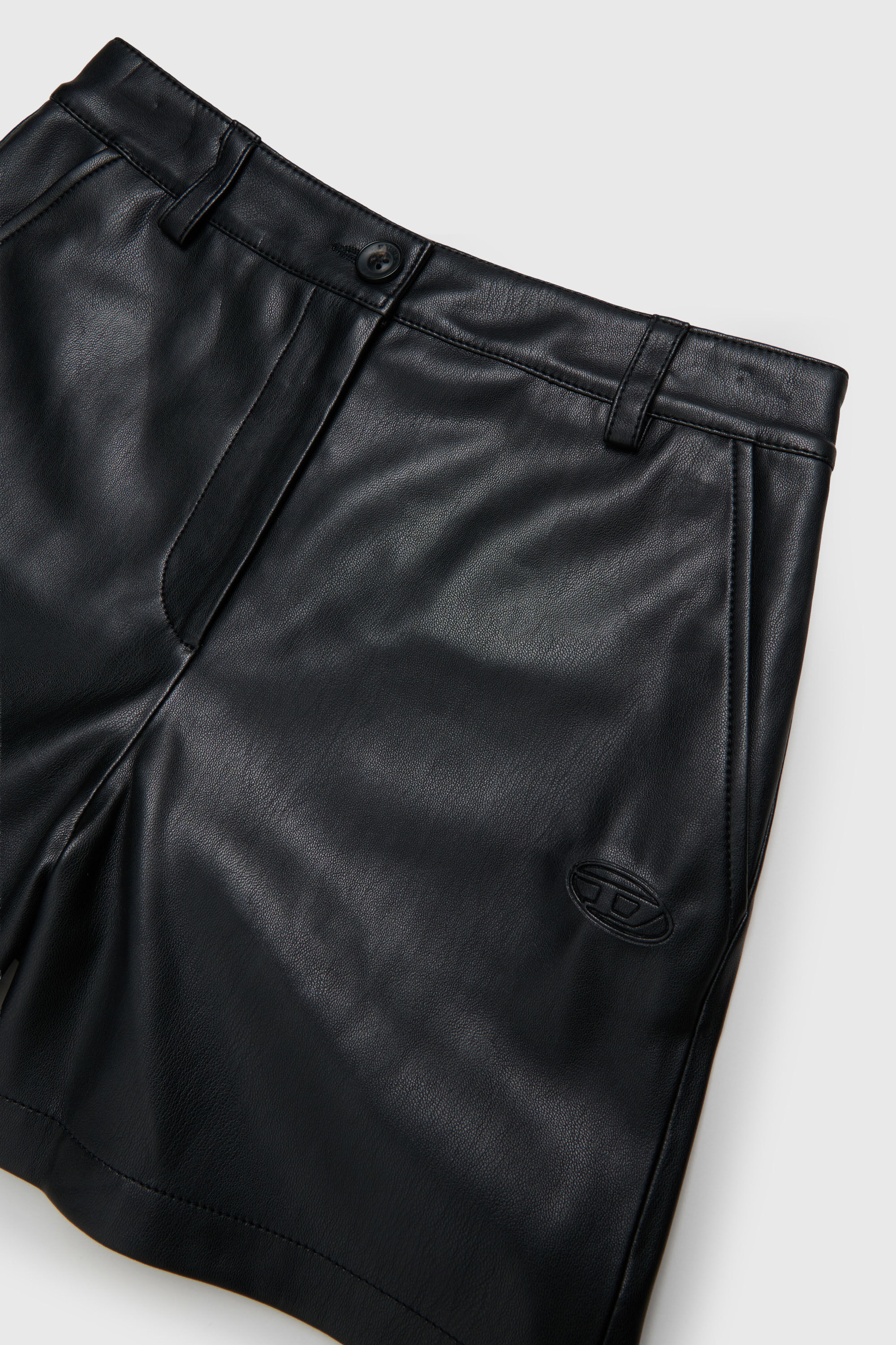 Diesel - PJENNY, Shorts de tejido revestido Mujer in Negro - 3