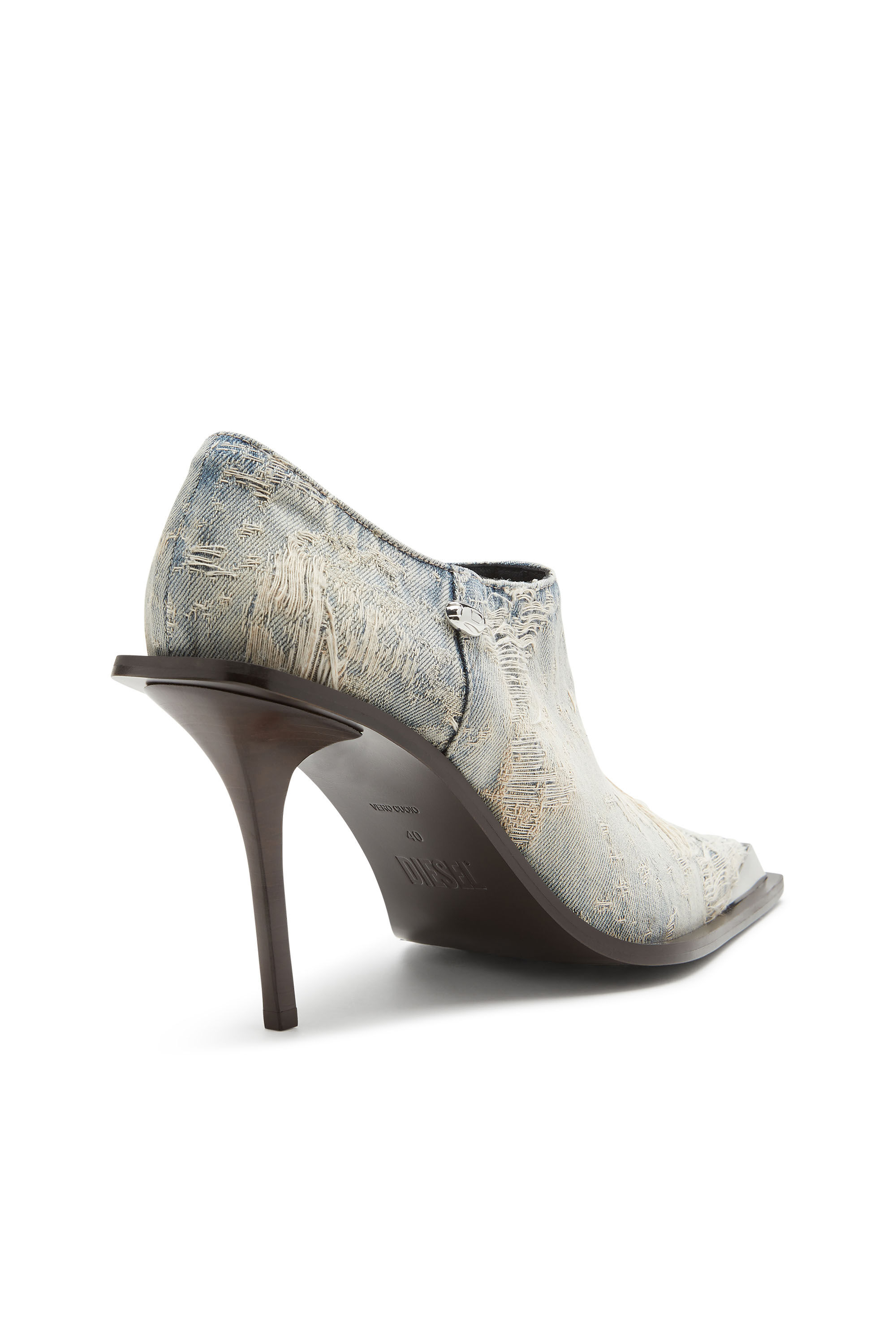 Diesel - D-TONA SC, D-Tona-Botines de denim en jacquard Mujer in Azul marino - 4