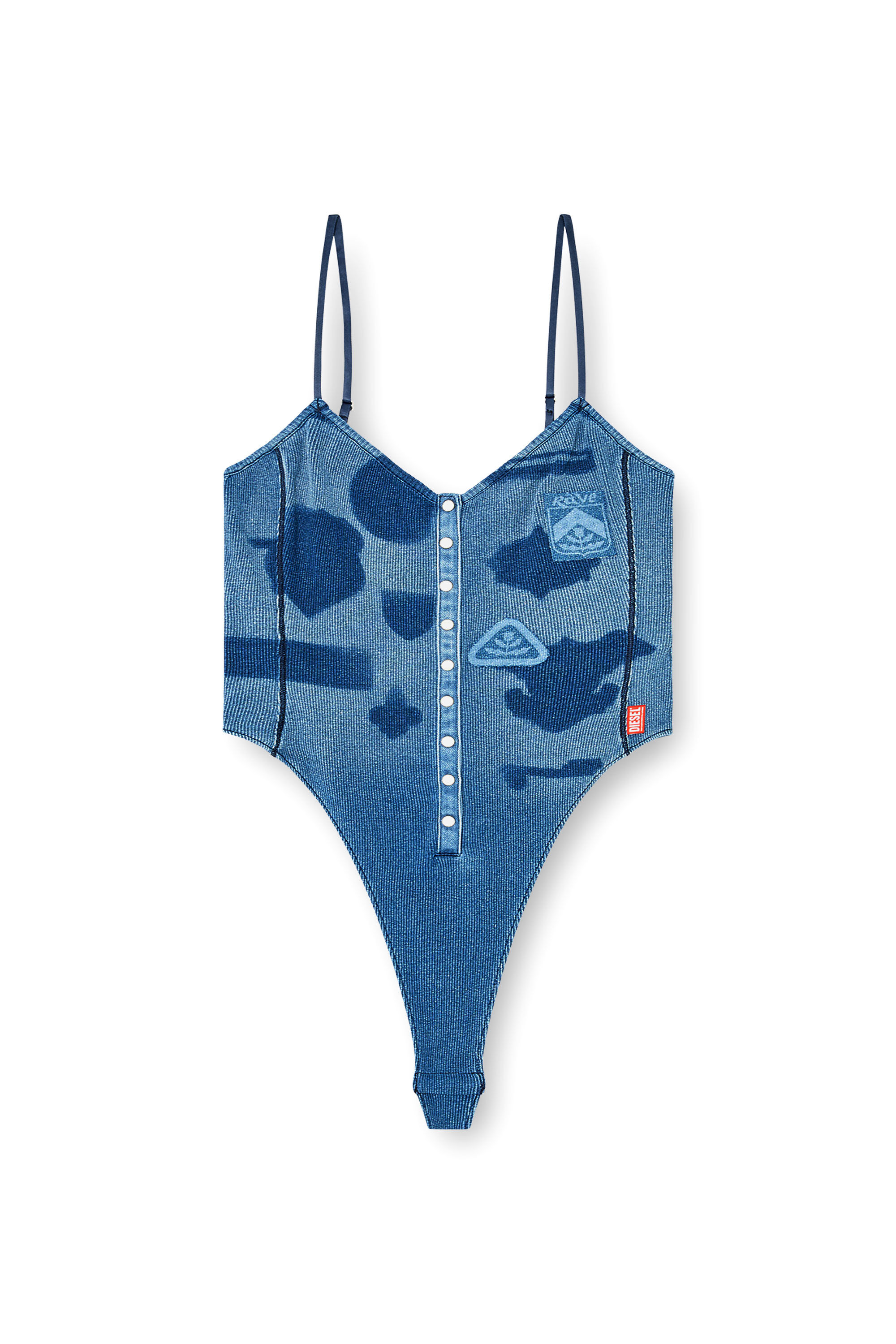 Diesel - T-LEY-AA1, Body de punto canal&eacute; con efecto shadow-patch Mujer in ToBeDefined - 2