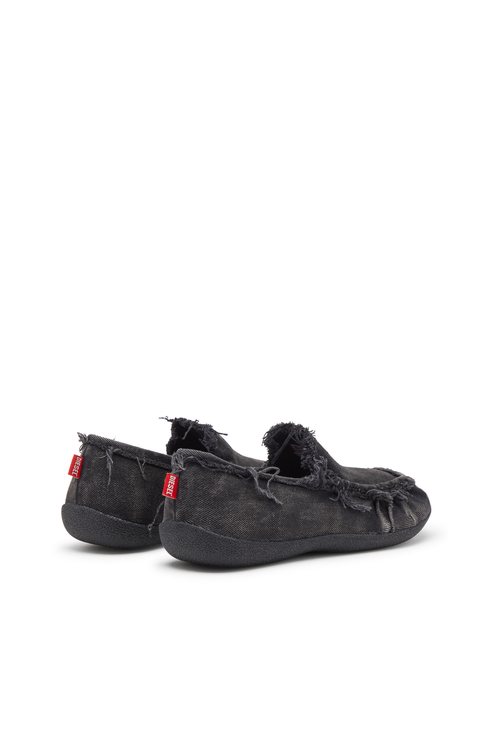 Diesel - D-SHOCK MOC, D-Shock-Mocasines de denim desgastado Hombre in Negro - 3