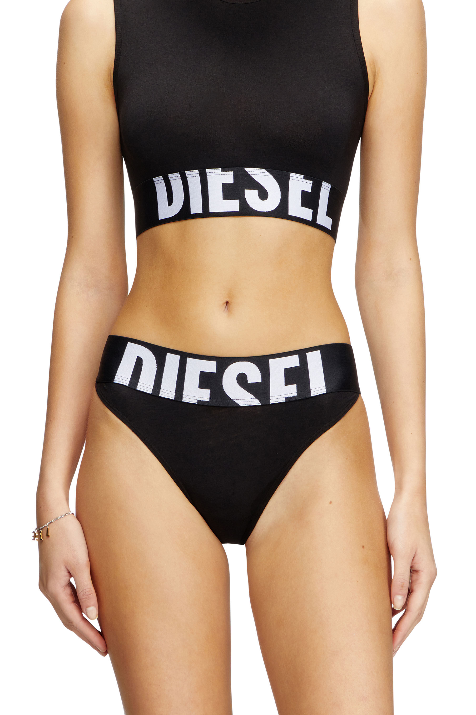 Diesel - LOLA-D-POP-3PACK, Paquete de tres bragas con logotipo recortado Mujer in Negro - 3