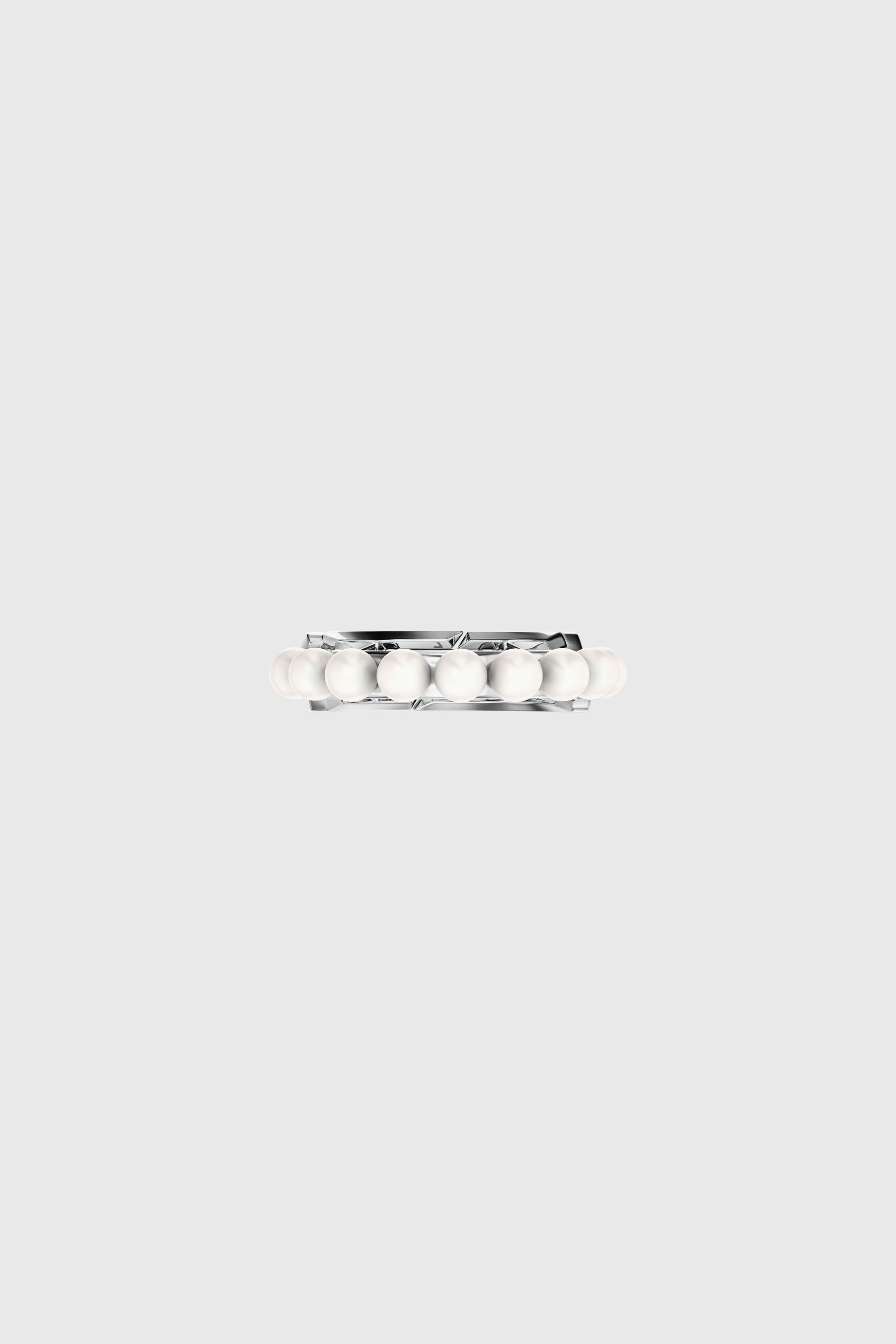 Diesel - DL1370040 STERLING SILVER JEWEL, Anillo de banda en plata de ley y perlas Unisex in Plateado - 3