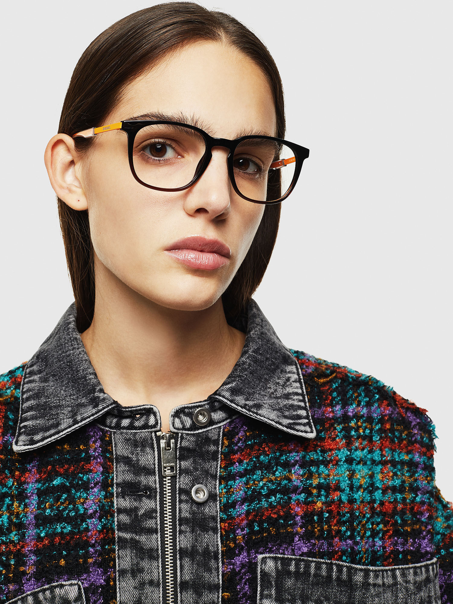 Diesel - DL5349, Gafas unisex con silueta cuadrada Unisex in Negro - 6
