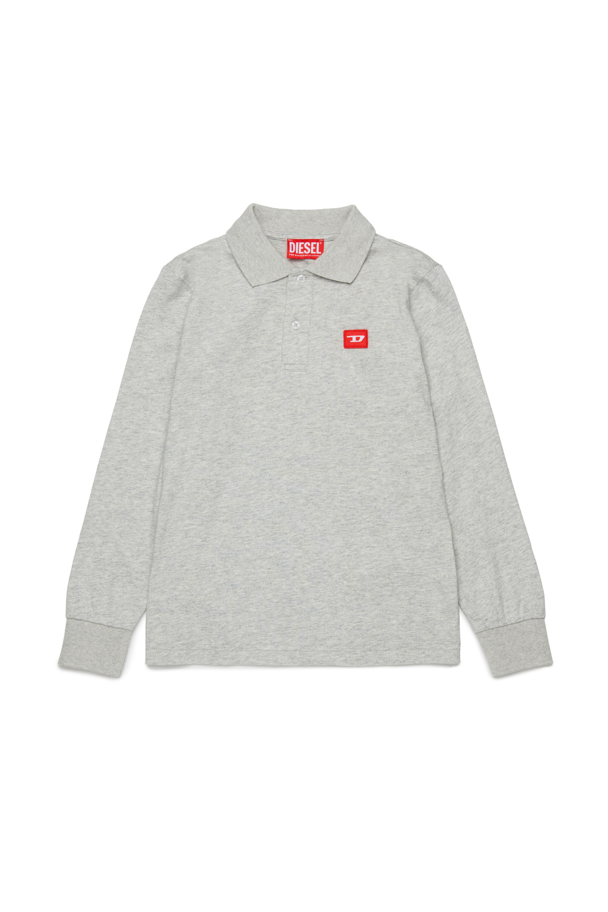 Diesel - TAKAO, Polo de algodón con logotipo Hombre in Gris - 1