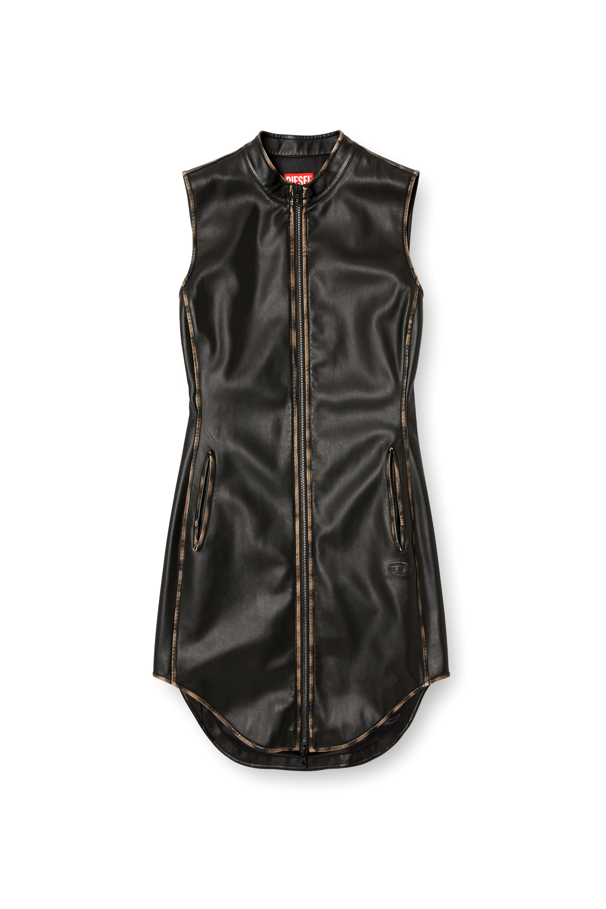 Diesel - D-ENEAS, Vestido de tejido técnico tratado Mujer in Multicolor - 2