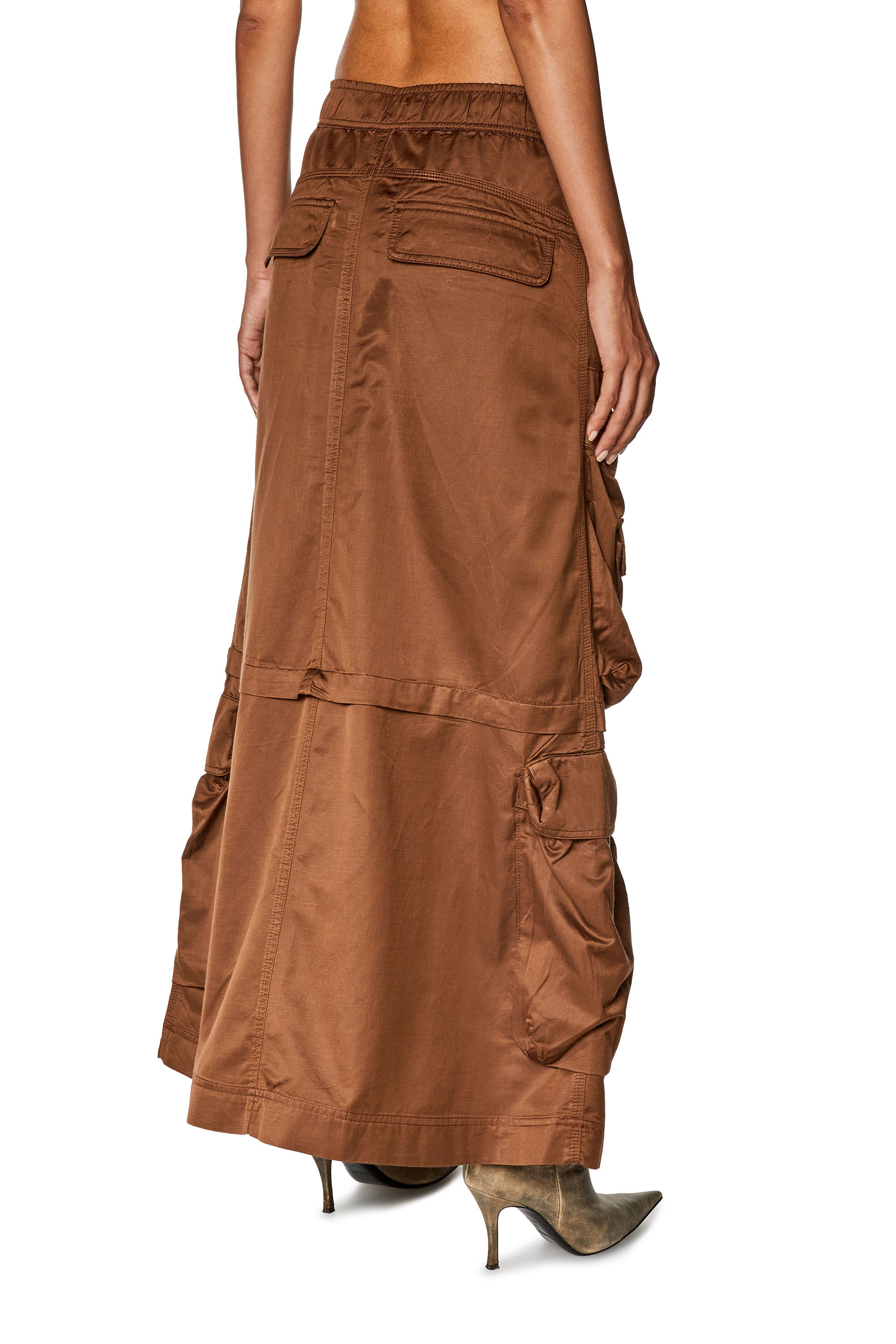 Women s Cargo skirt in slub satin O NITA Diesel
