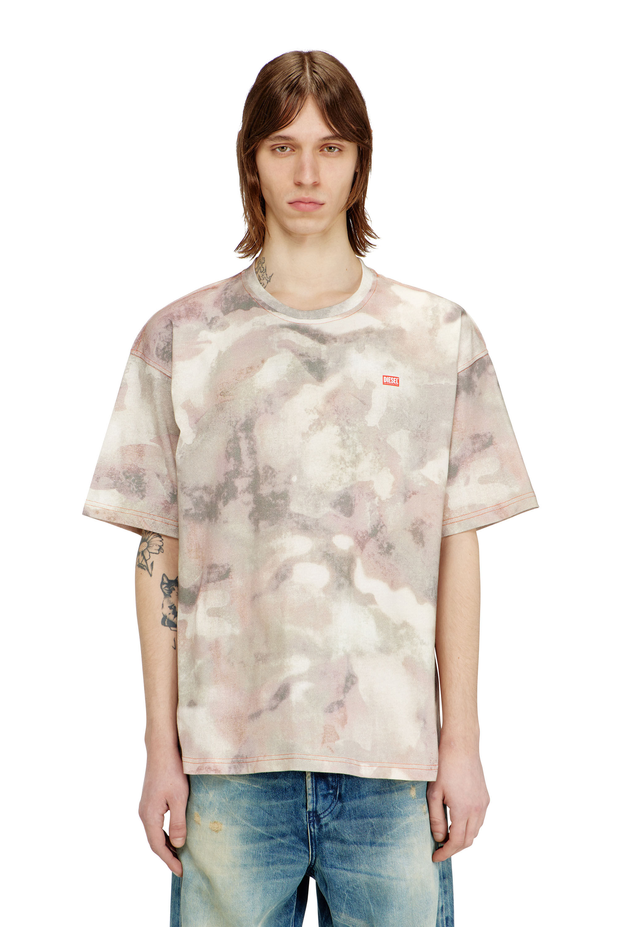 Diesel - T-BOXT-V7, Camiseta de algod&oacute;n grueso con estampado de camuflaje Hombre in ToBeDefined - 3