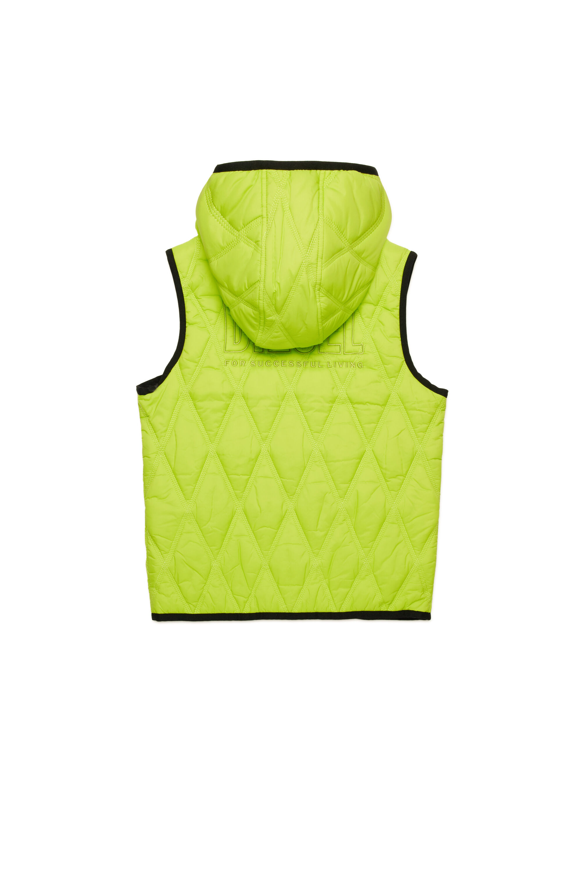 Diesel - JFOSSIR, Chaleco acolchado con capucha Unisex in Verde - 2