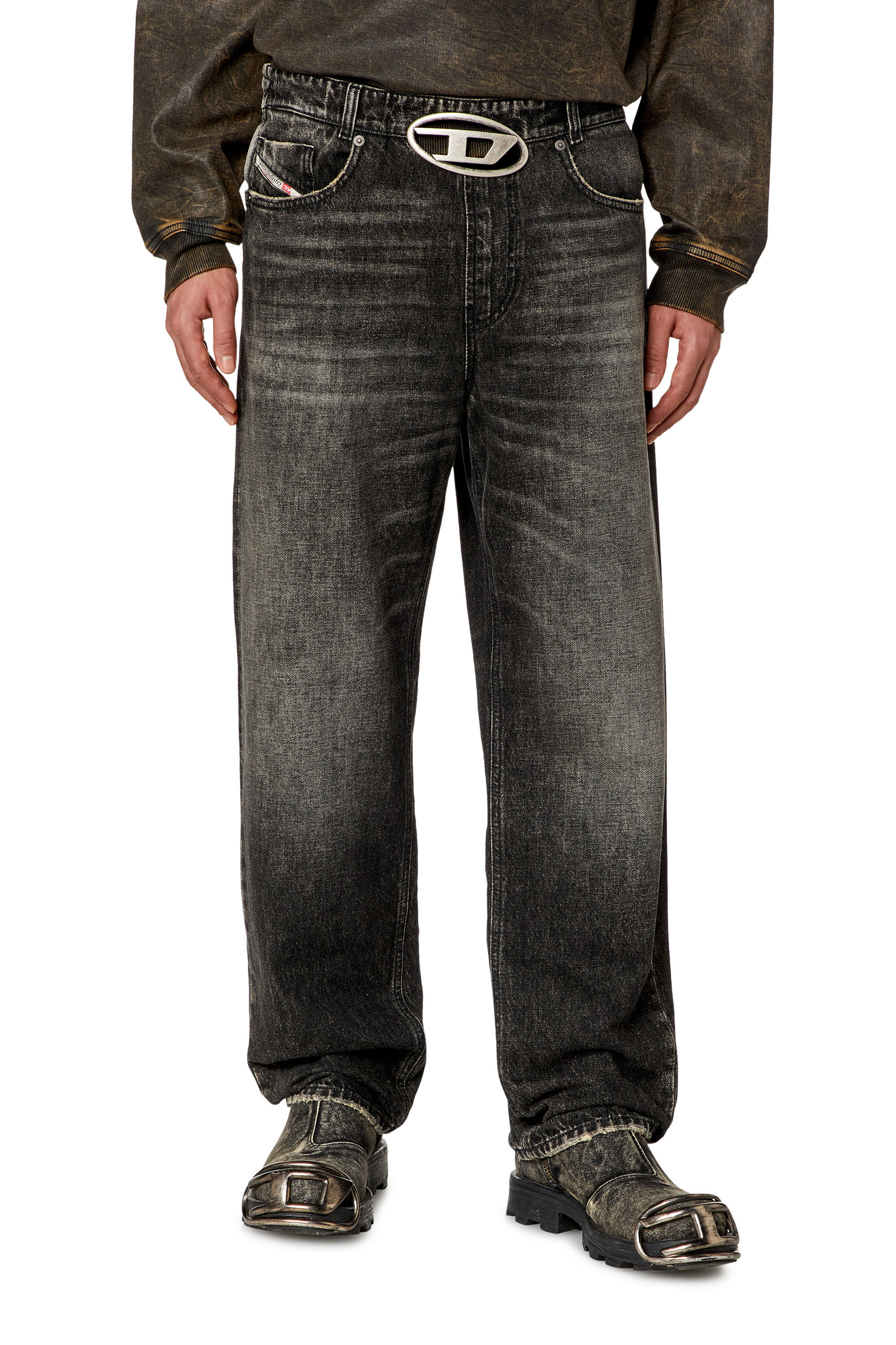 Diesel - Straight Jeans 2010 D-Macs 0JGAE, Negro/Gris oscuro - Image 3