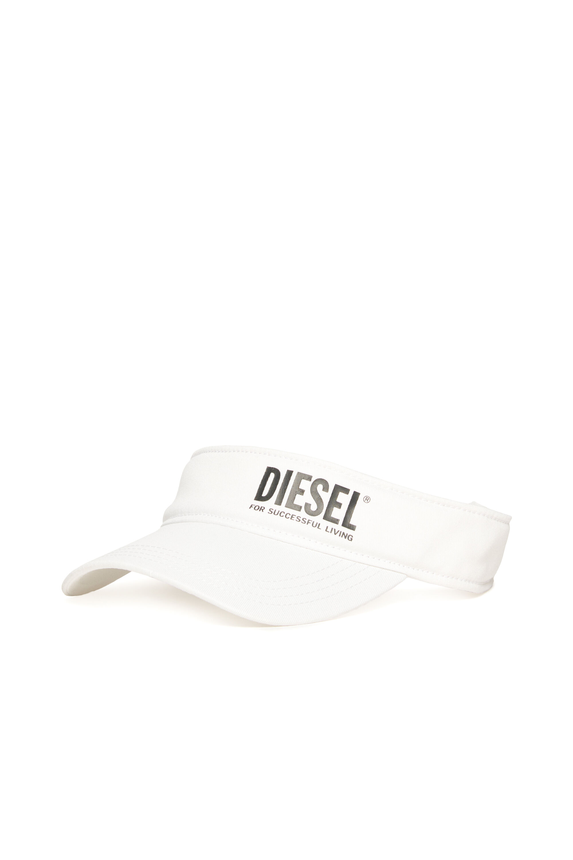 Diesel - FDELS, Visera de algodón con logotipo Unisex in Blanco - 1