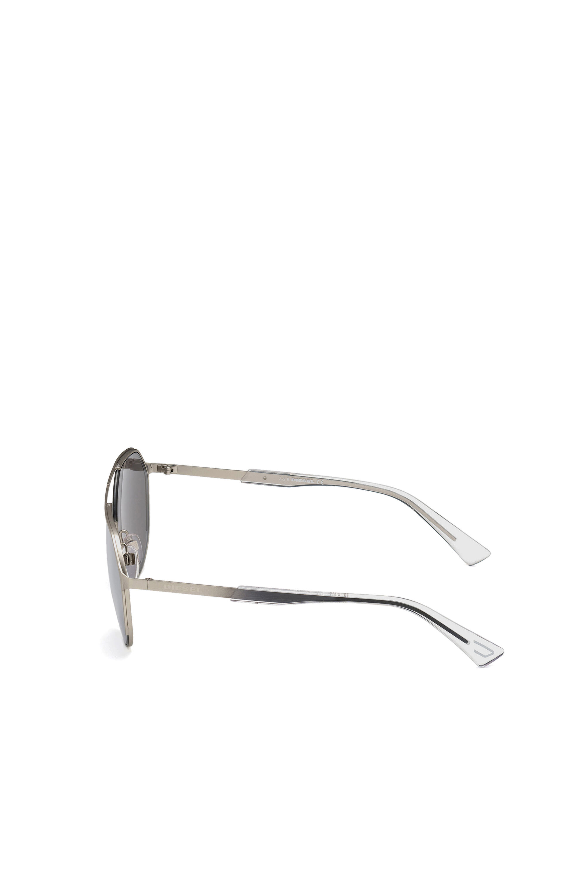 Diesel - DL0324, Gafas metálicas redondeadas Hombre in Gris - 4