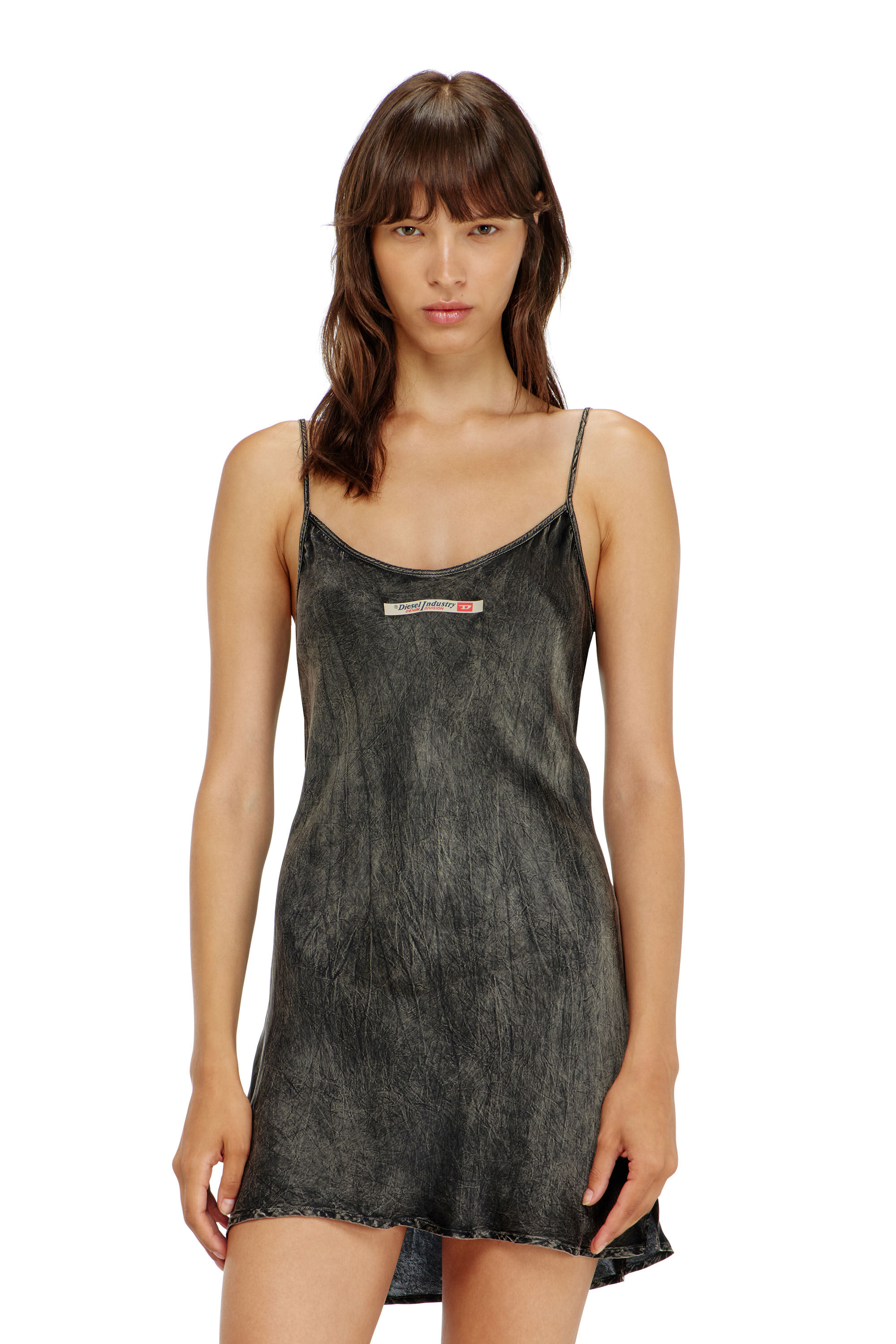 Diesel - CASSIDY-DNM, Vestido lencero de viscosa con tirantes finos Mujer in ToBeDefined - 3