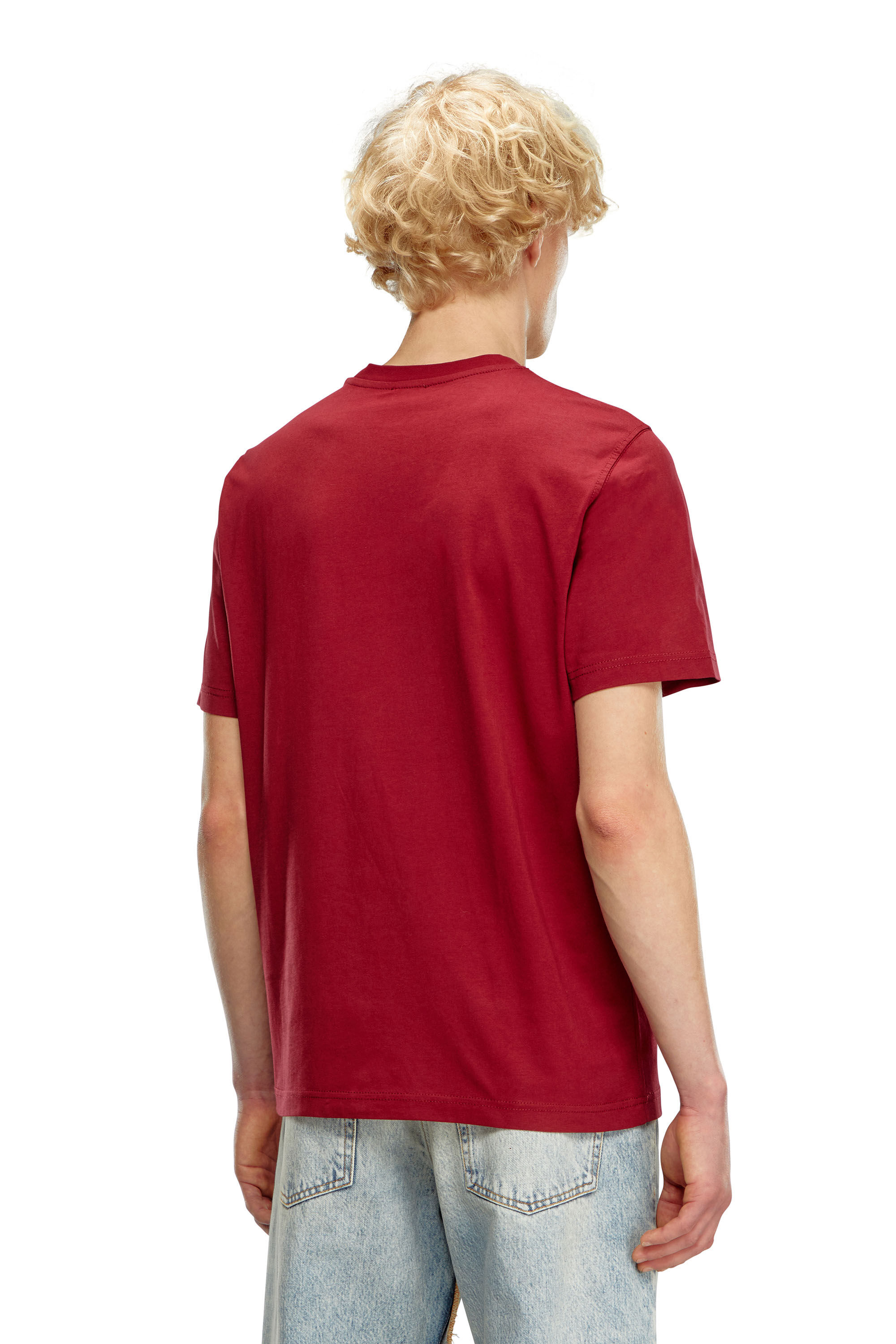 Diesel - T-ADJUST-Q7, Hombre Camiseta con logotipo Diesel borroso in Rojo - Image 4