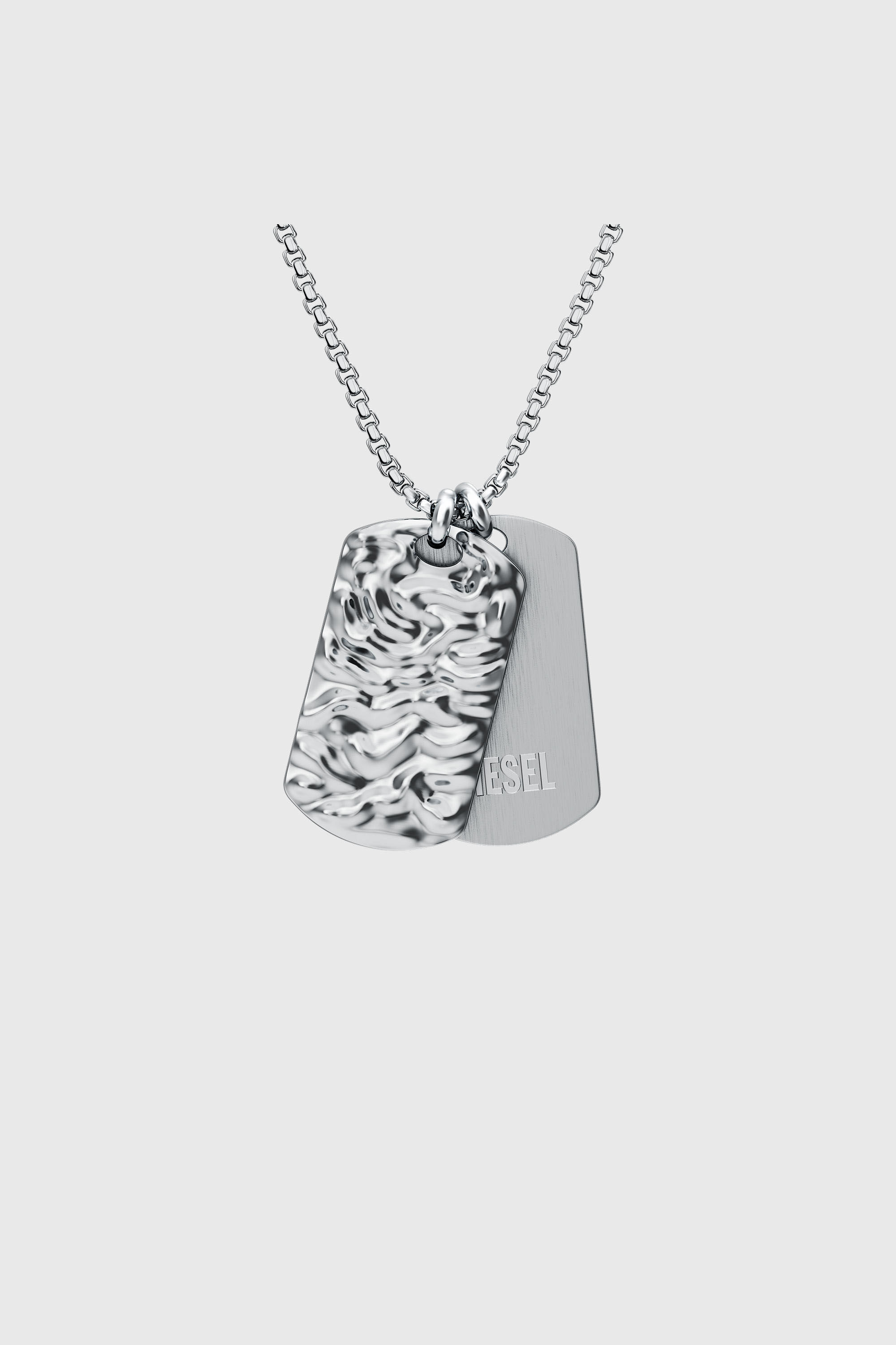 Diesel - DX1735040, Collar con placa (dog tag) de acero inoxidable Unisex in Plateado - 2